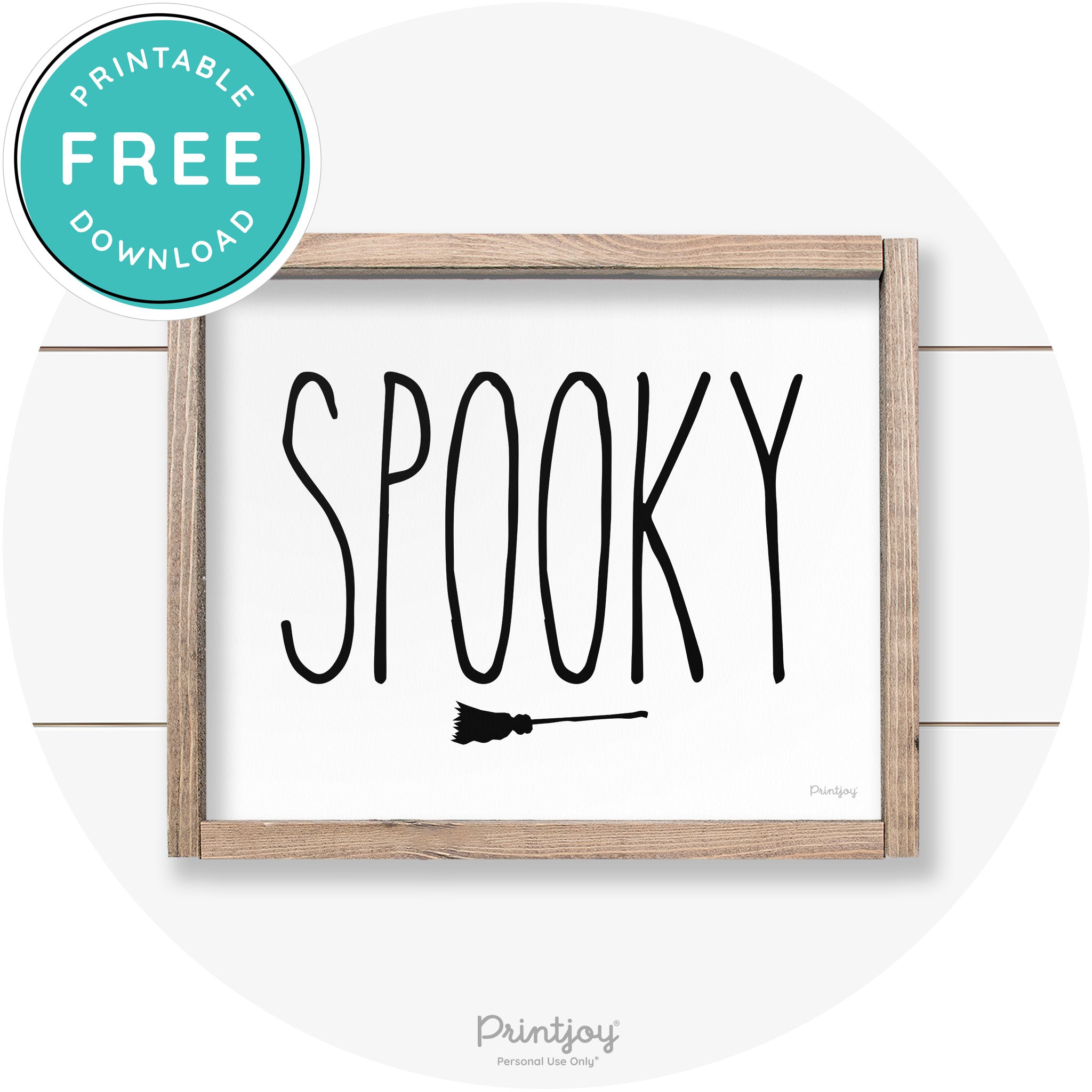 Spooky Halloween Lettering Cute Farmhouse Wall Art Free Printable
