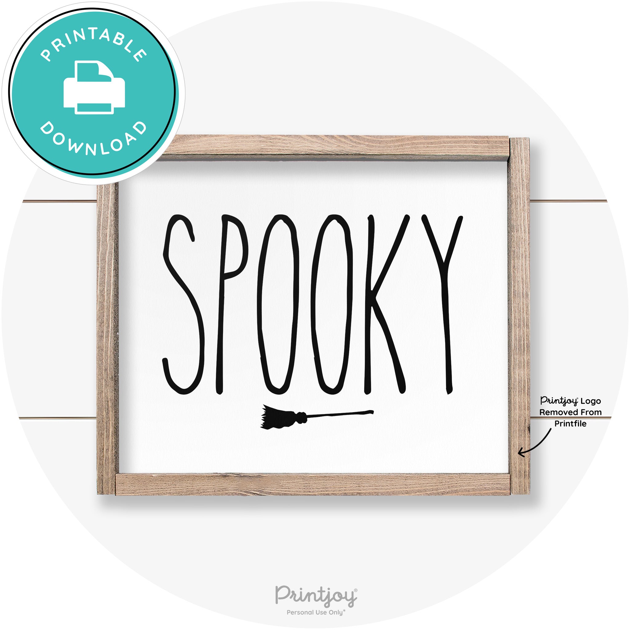 Spooky Halloween Lettering Cute Farmhouse Wall Art Free Printable