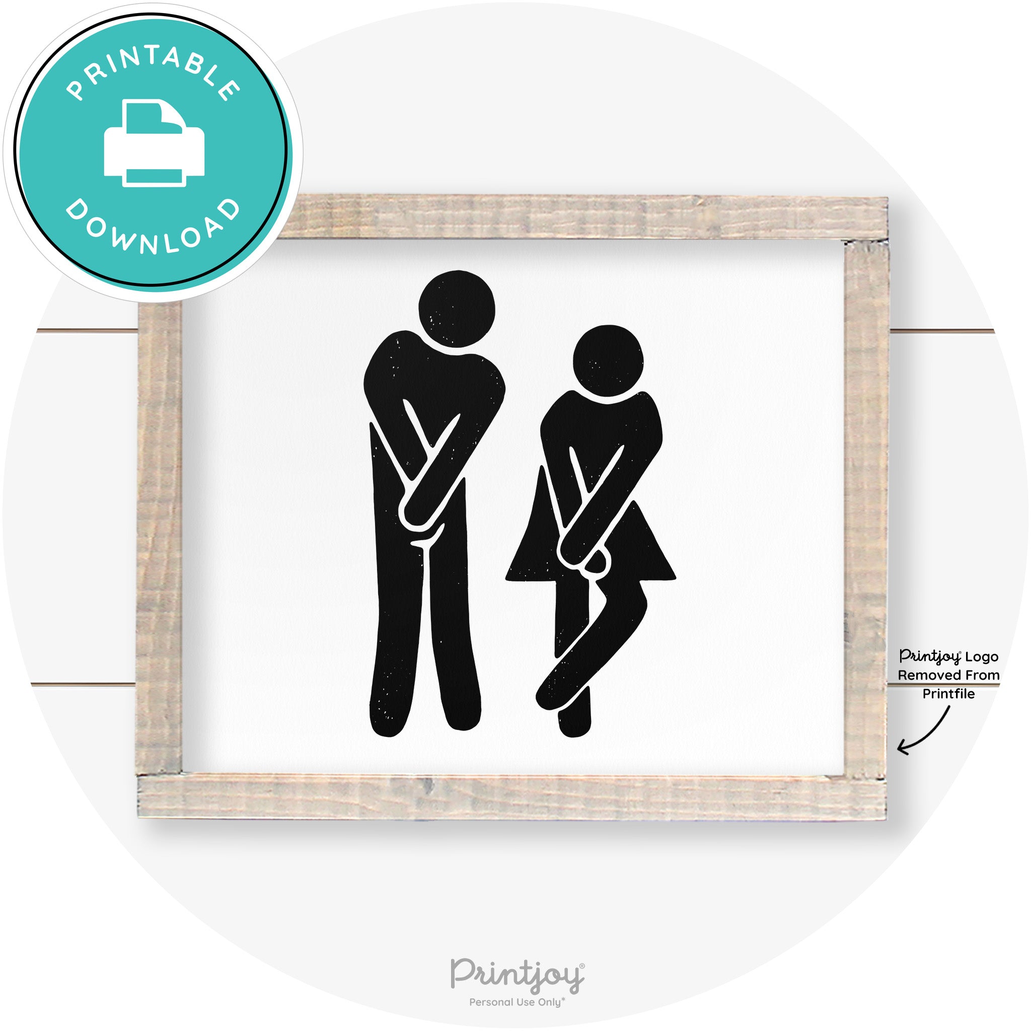 Potty Dance Gotta Go Sign Funny Farmhouse Wall Art Free Printable