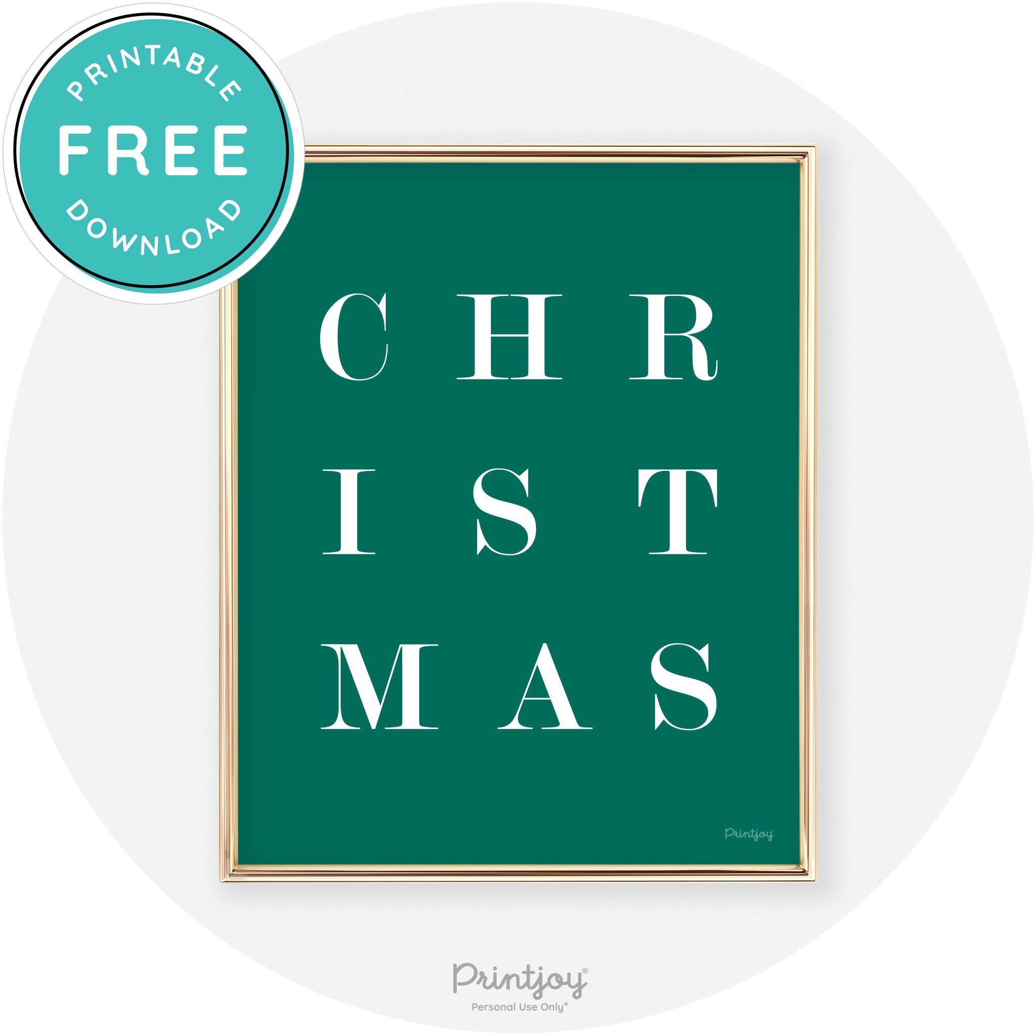 Christmas Typography Cute Modern Chic Decor Wall Art Free Printable