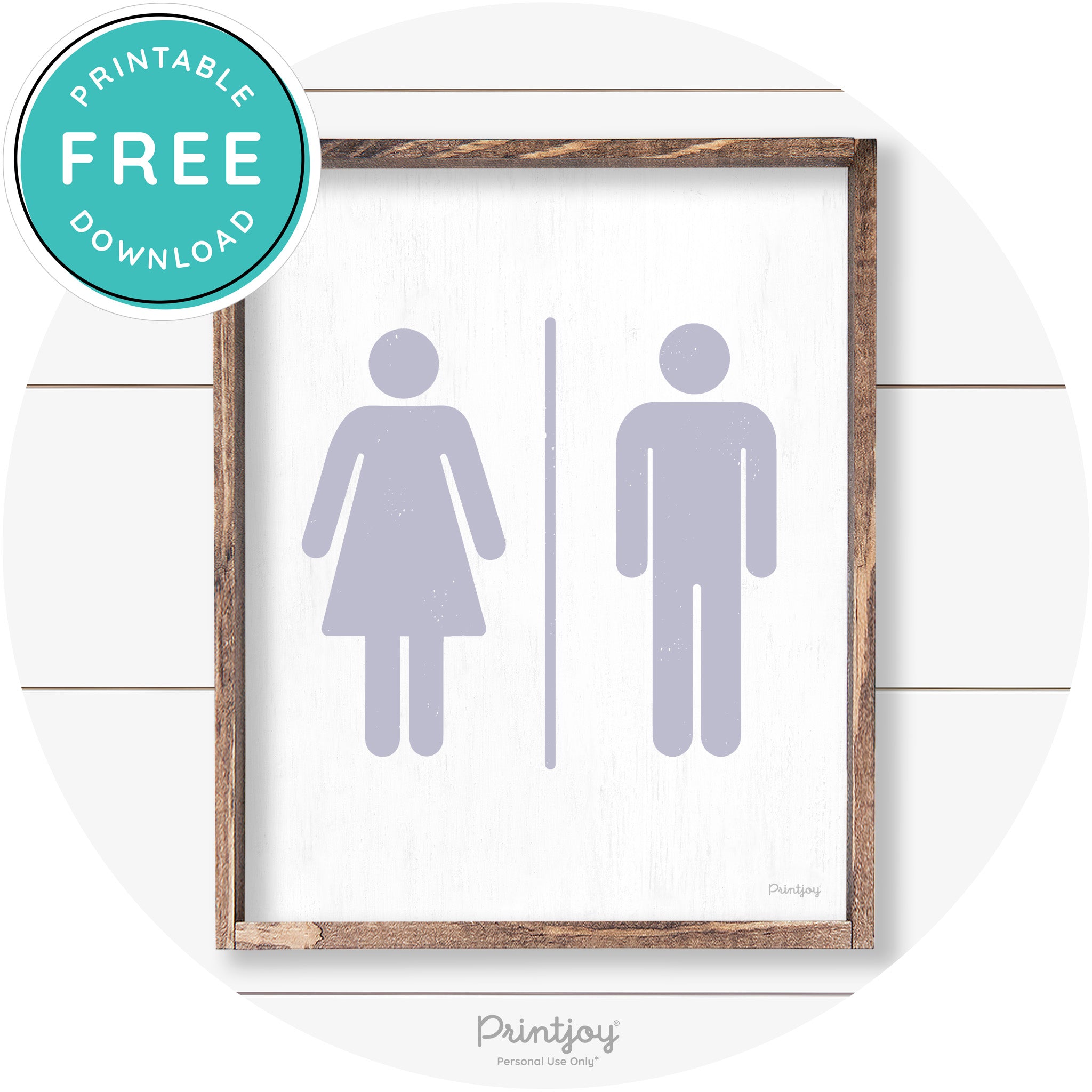 Restroom Sign Womens Mens Bathroom Farmhouse Art Free Printable