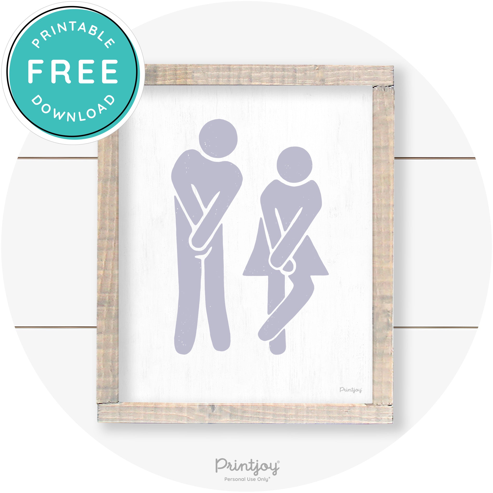 Potty Dance Gotta Go Sign Funny Farmhouse Wall Art Free Printable