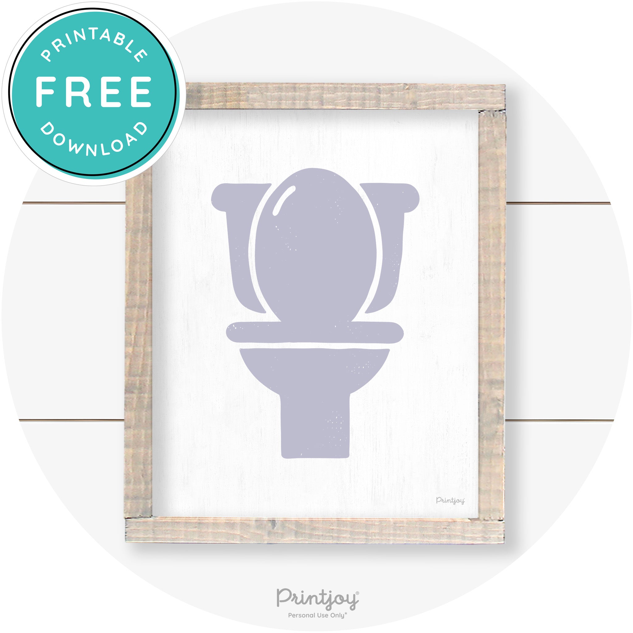 Toilet Seat Bathroom Sign Farmhouse Wall Art Decor Free Printable