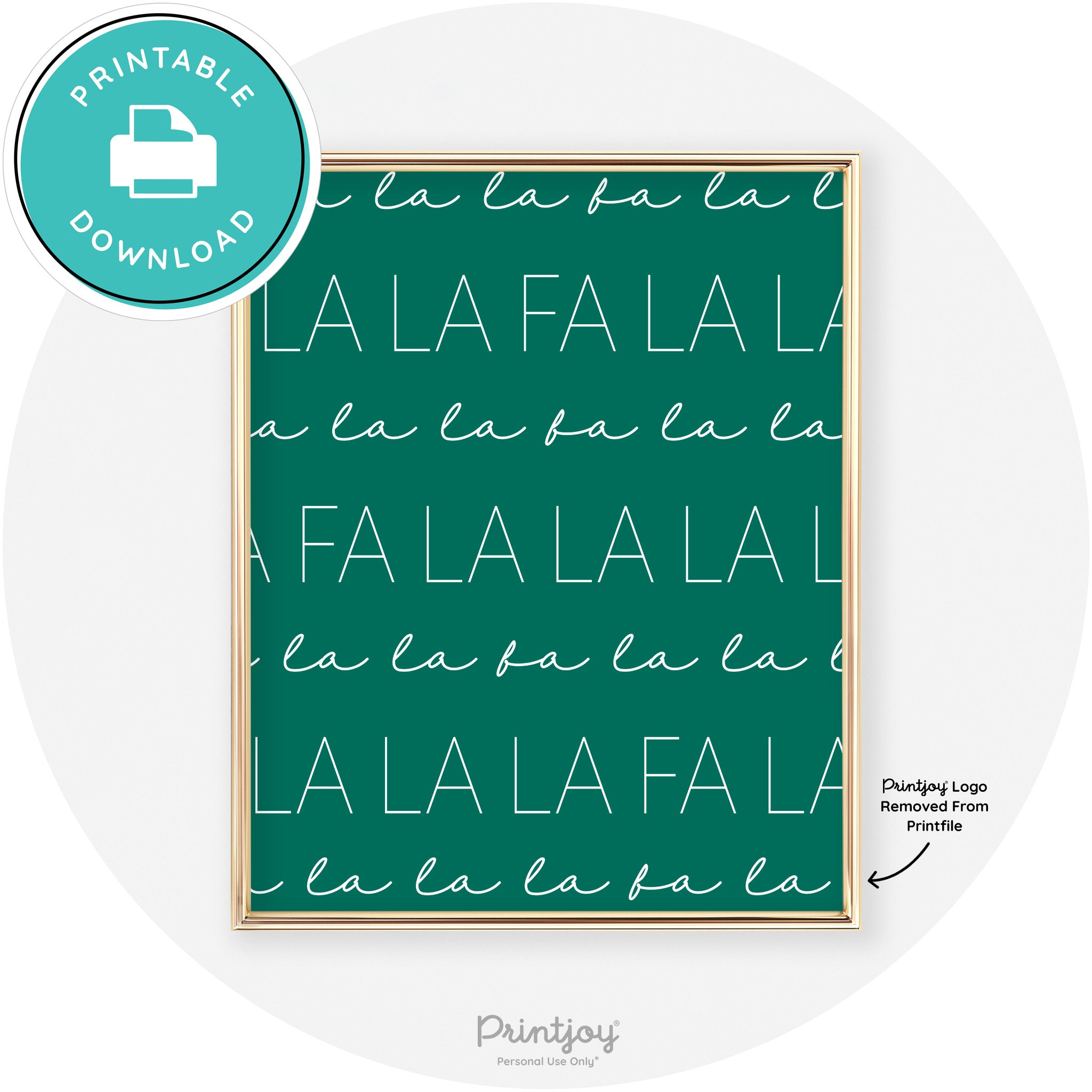 Fa La La Pattern Cute Modern Chic Wall Art Decor Free Printable