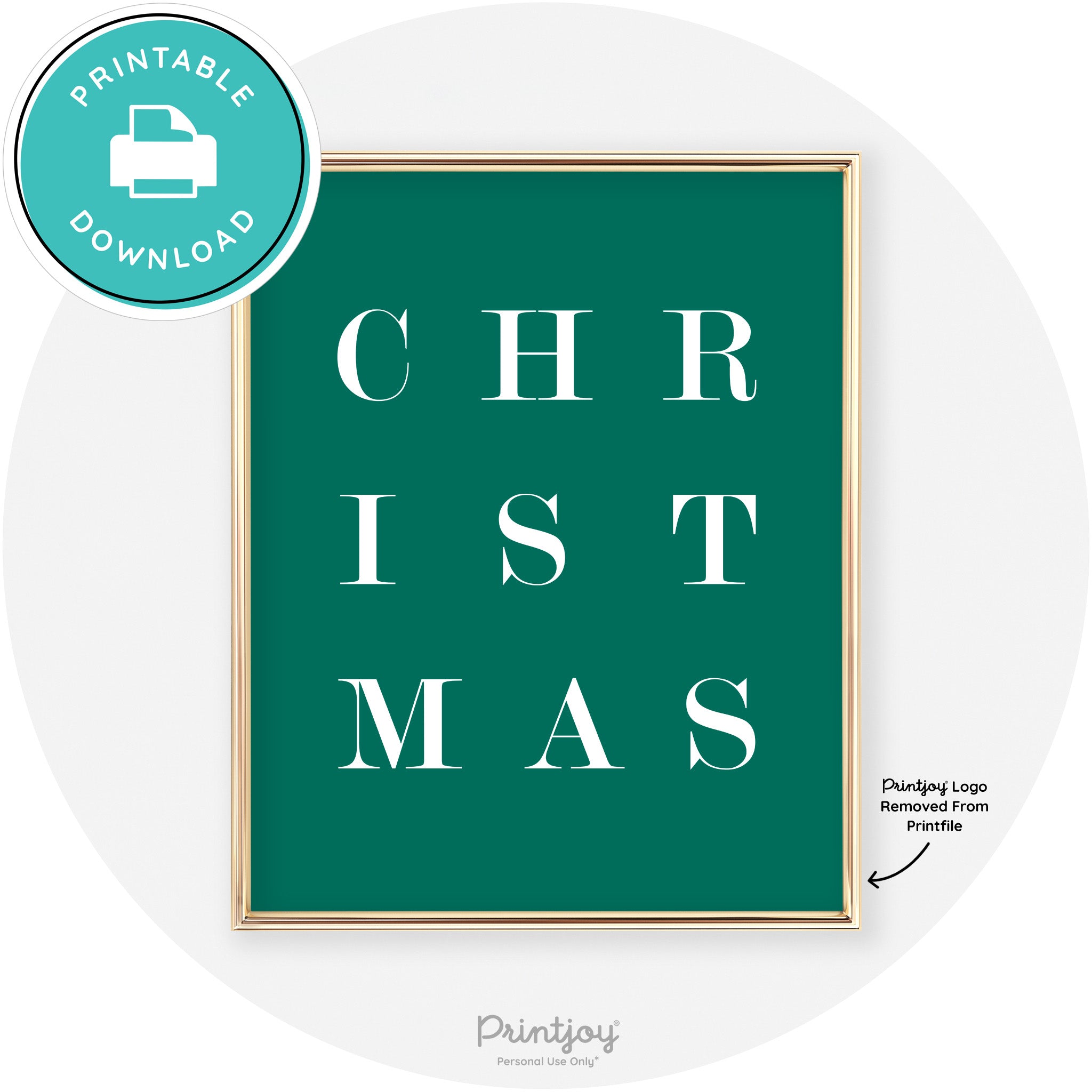 Christmas Typography Cute Modern Chic Decor Wall Art Free Printable