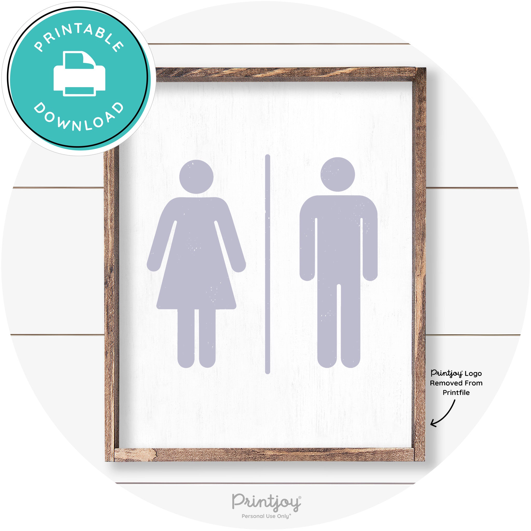 Restroom Sign Womens Mens Bathroom Farmhouse Art Free Printable