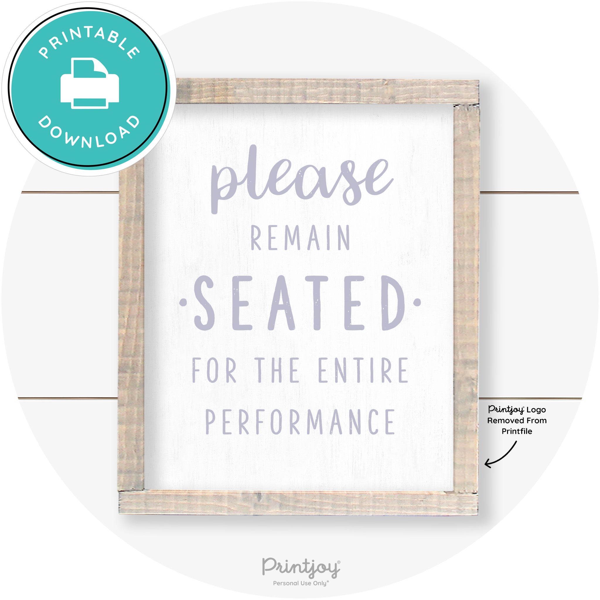 Please Remain Seated Funny Bathroom Farmhouse Art Free Printable