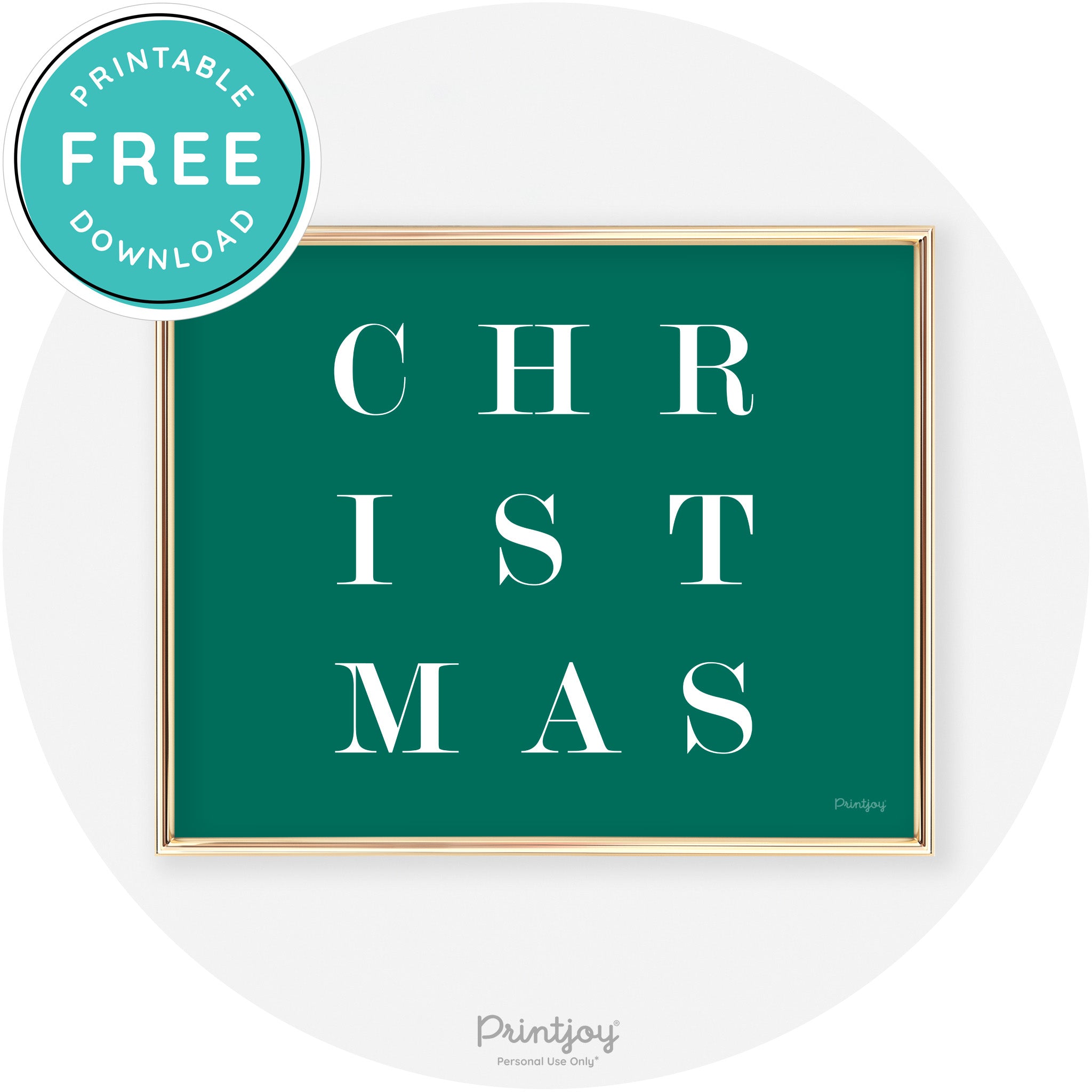 Christmas Typography Cute Modern Chic Decor Wall Art Free Printable