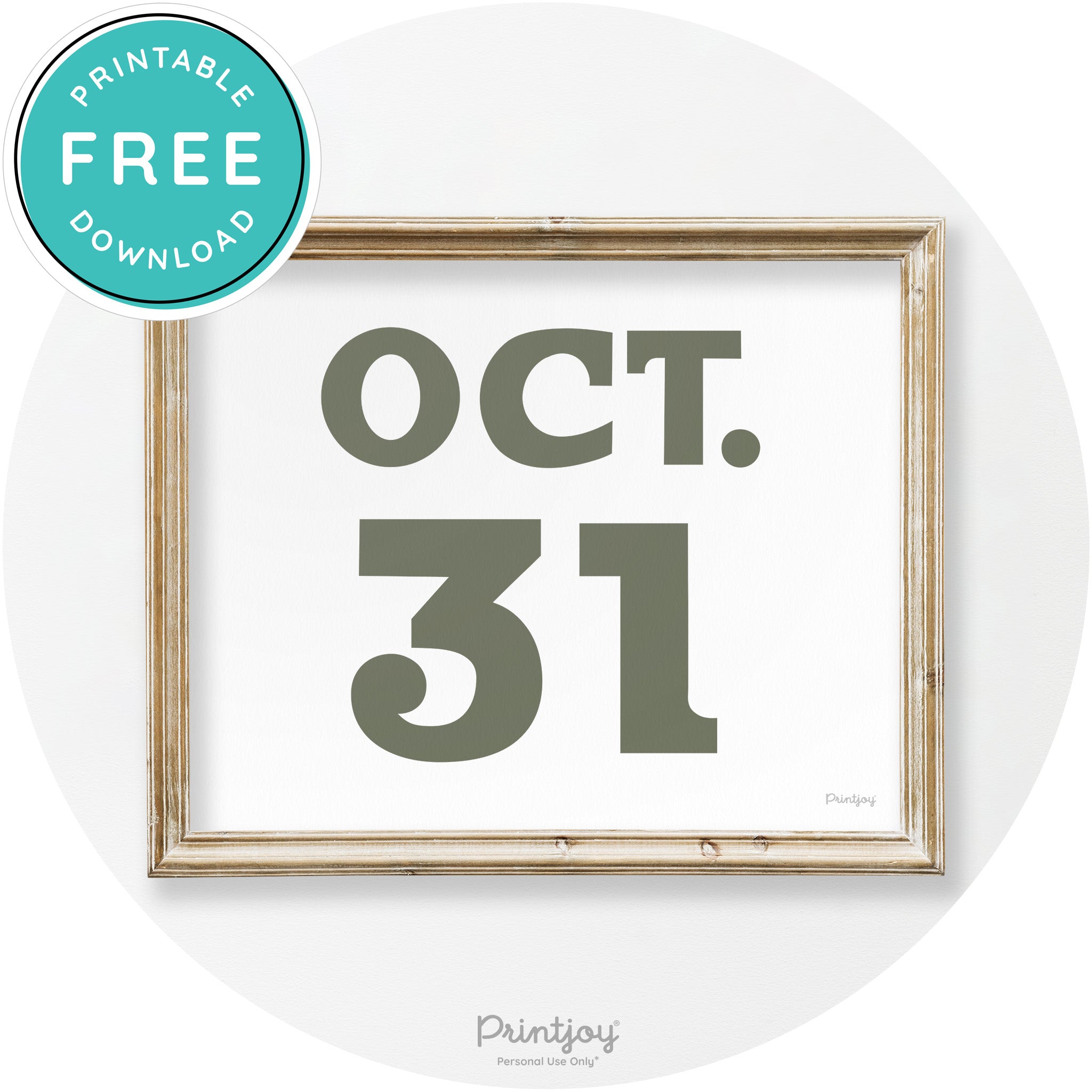 October 31 Halloween Day Vintage Halloween Wall Art Free Printable