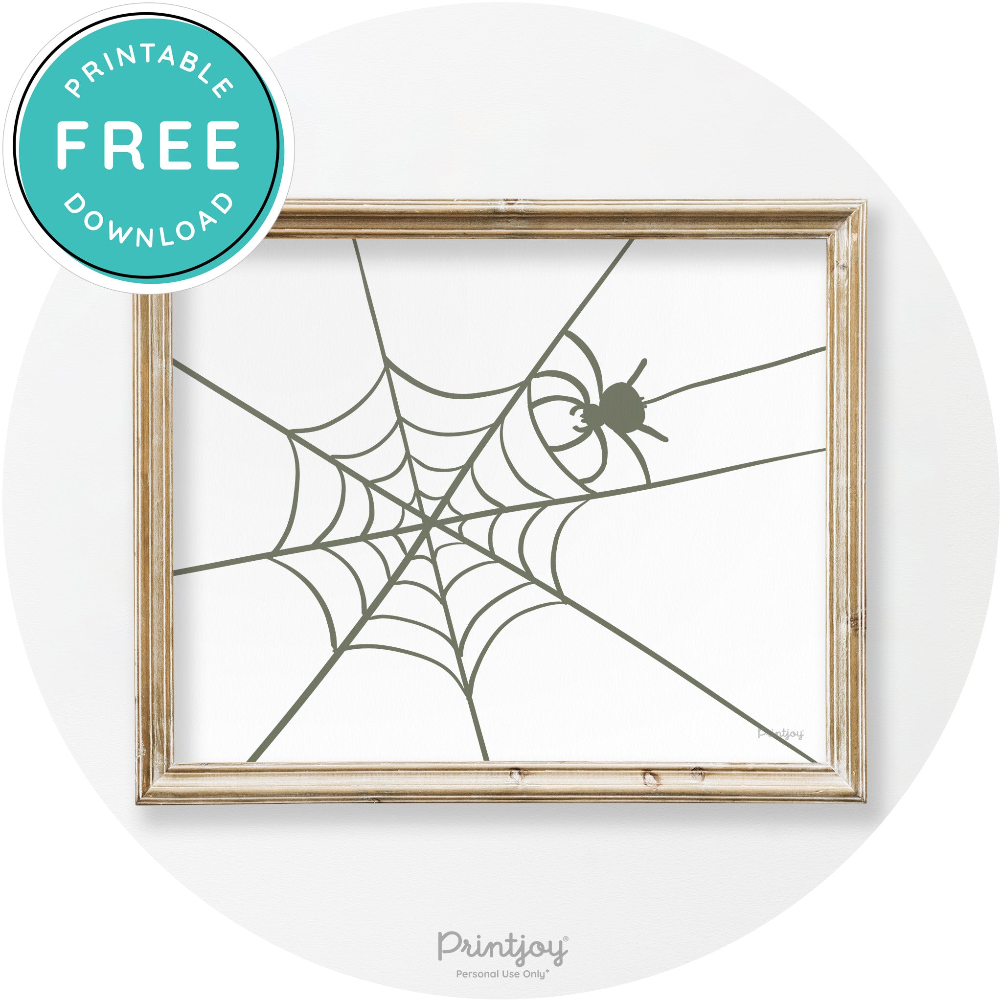 Halloween Spider Web Modern Vintage Wall Art Free Printable