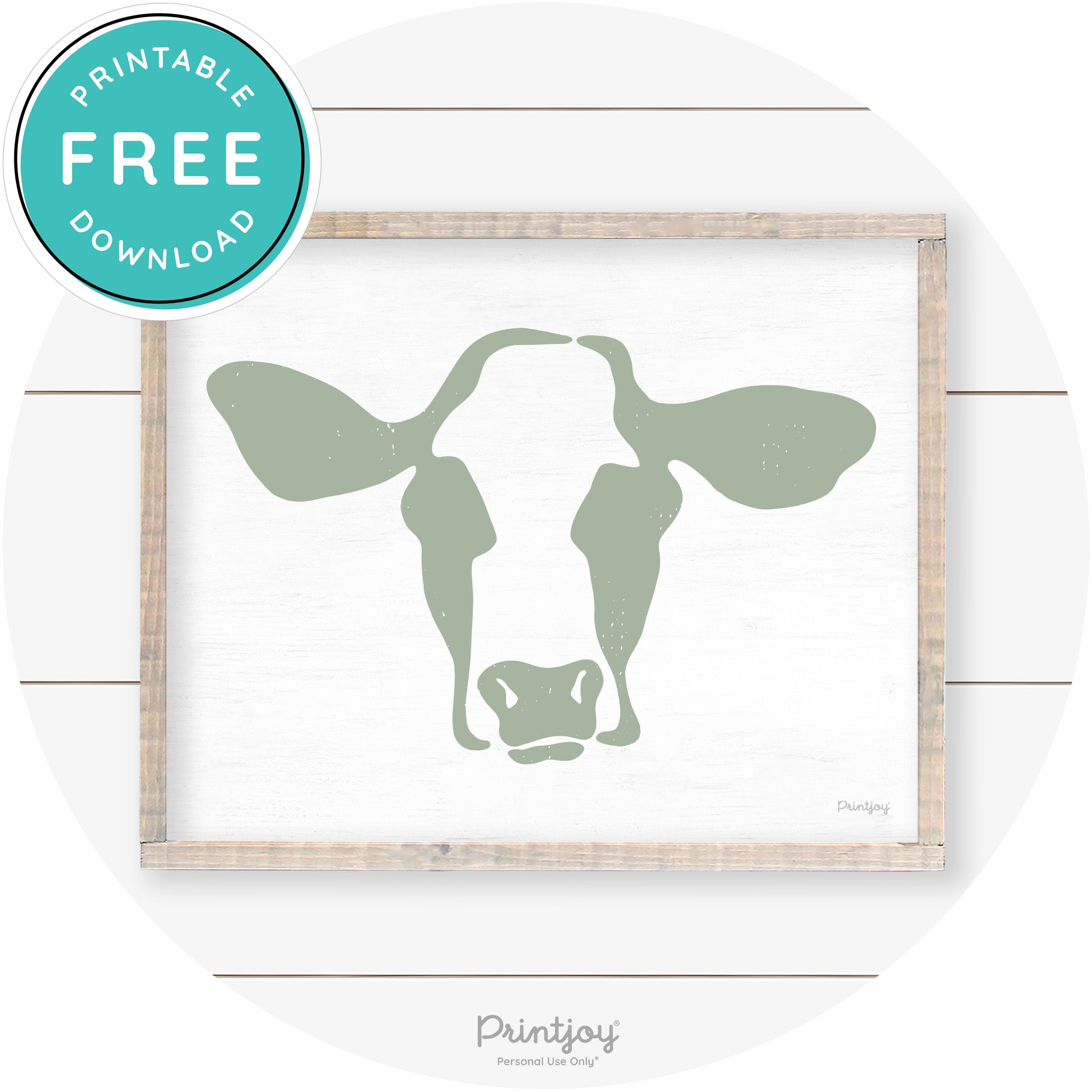 Cow Rustic Farmhouse Living Room Wall Art Decor Free Printable