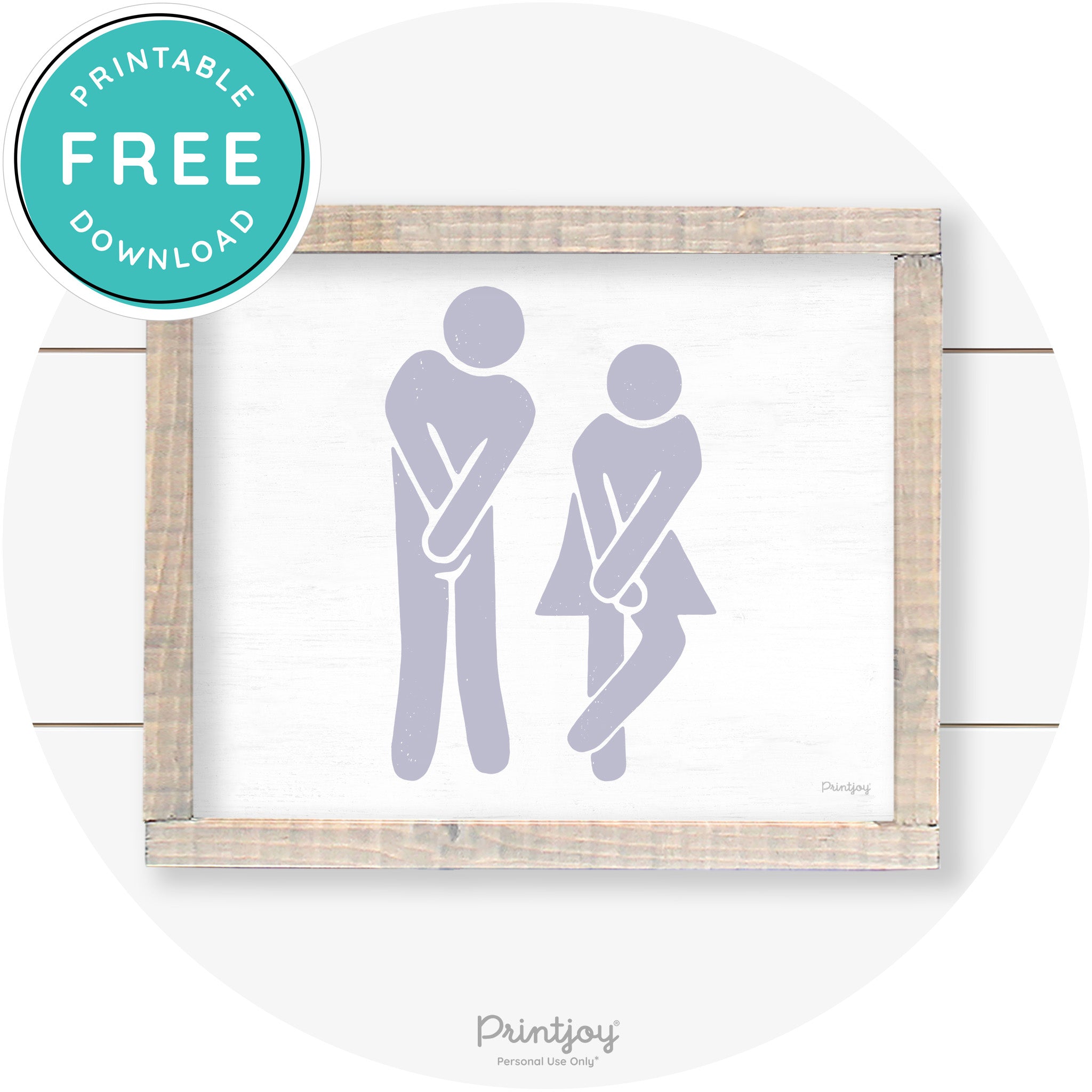 Potty Dance Gotta Go Sign Funny Farmhouse Wall Art Free Printable