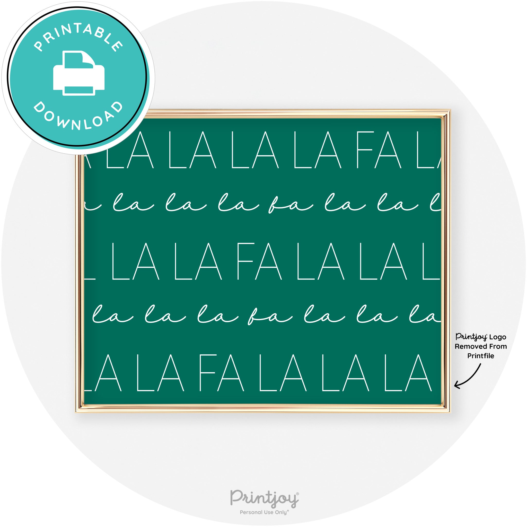 Fa La La Pattern Cute Modern Chic Wall Art Decor Free Printable