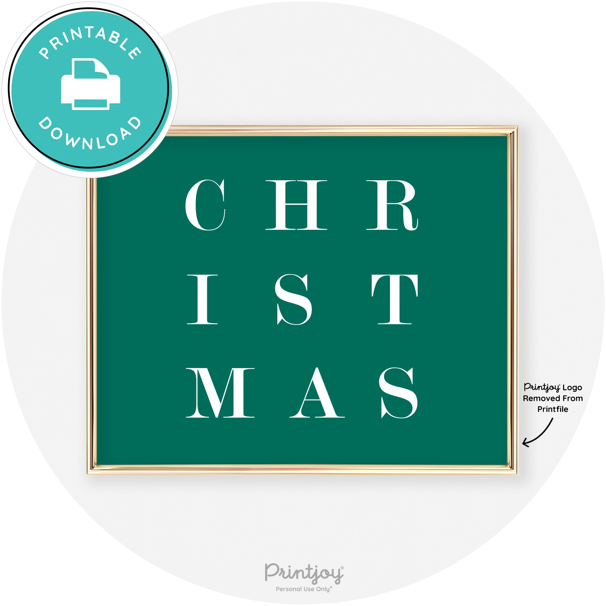 Christmas Typography Cute Modern Chic Decor Wall Art Free Printable