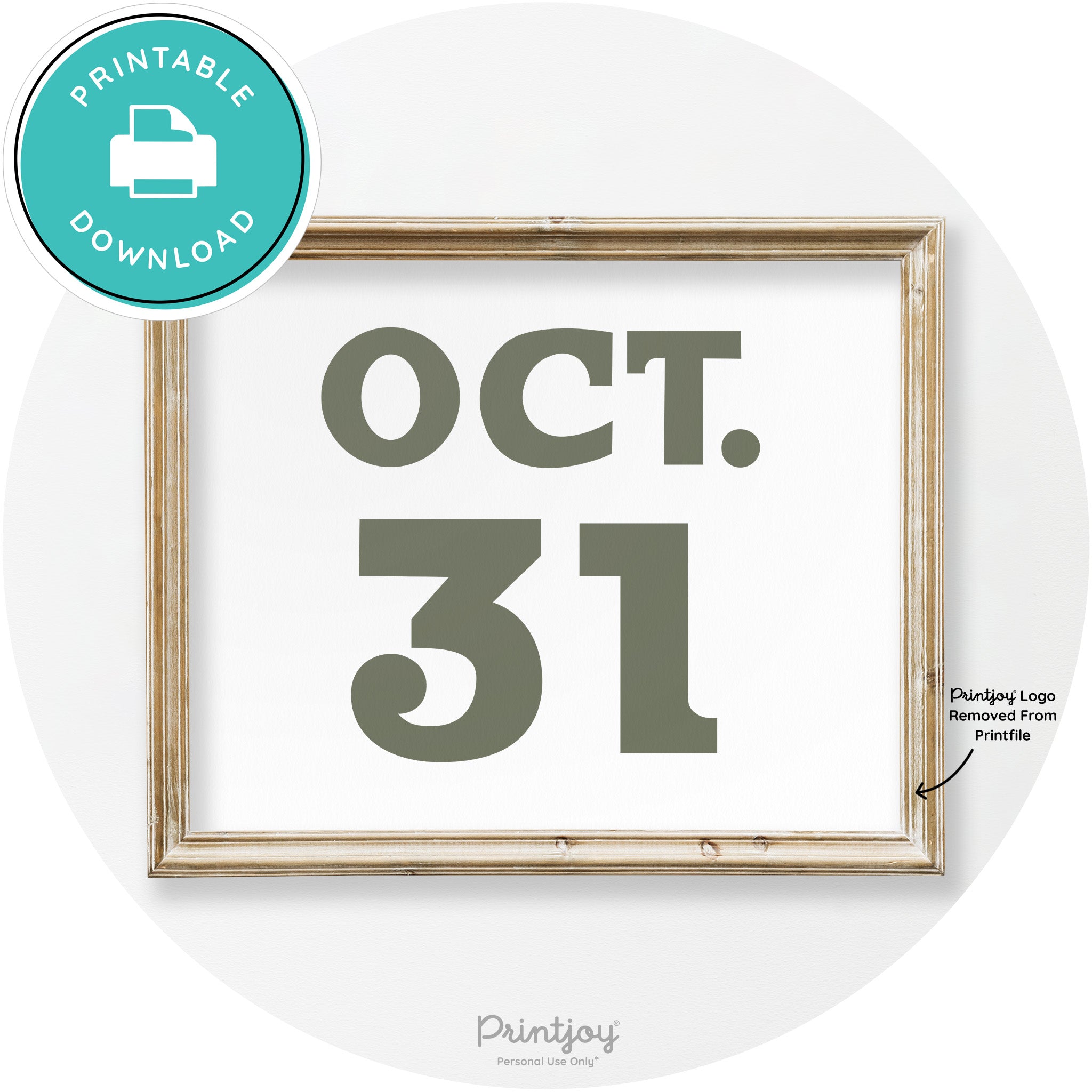 October 31 Halloween Day Vintage Halloween Wall Art Free Printable