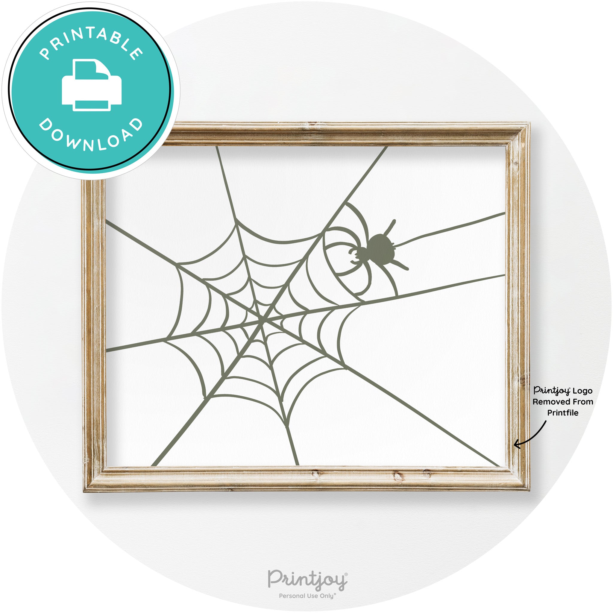Halloween Spider Web Modern Vintage Wall Art Free Printable