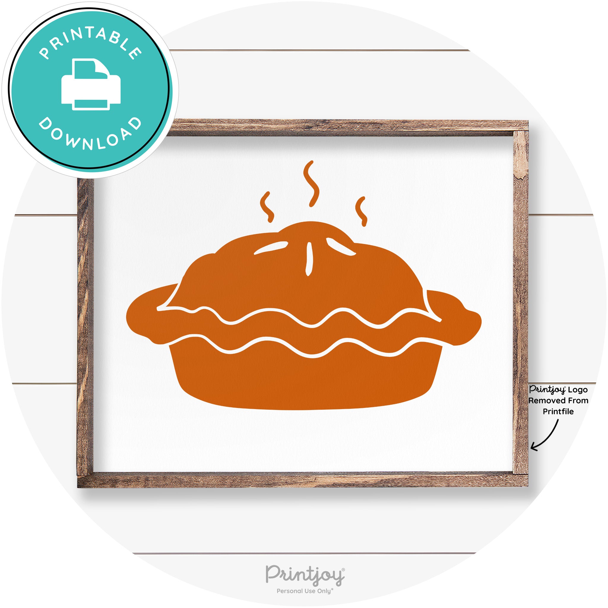 Pie Thanksgiving Desert Cute Farmhouse Wall Art Decor Free Printable