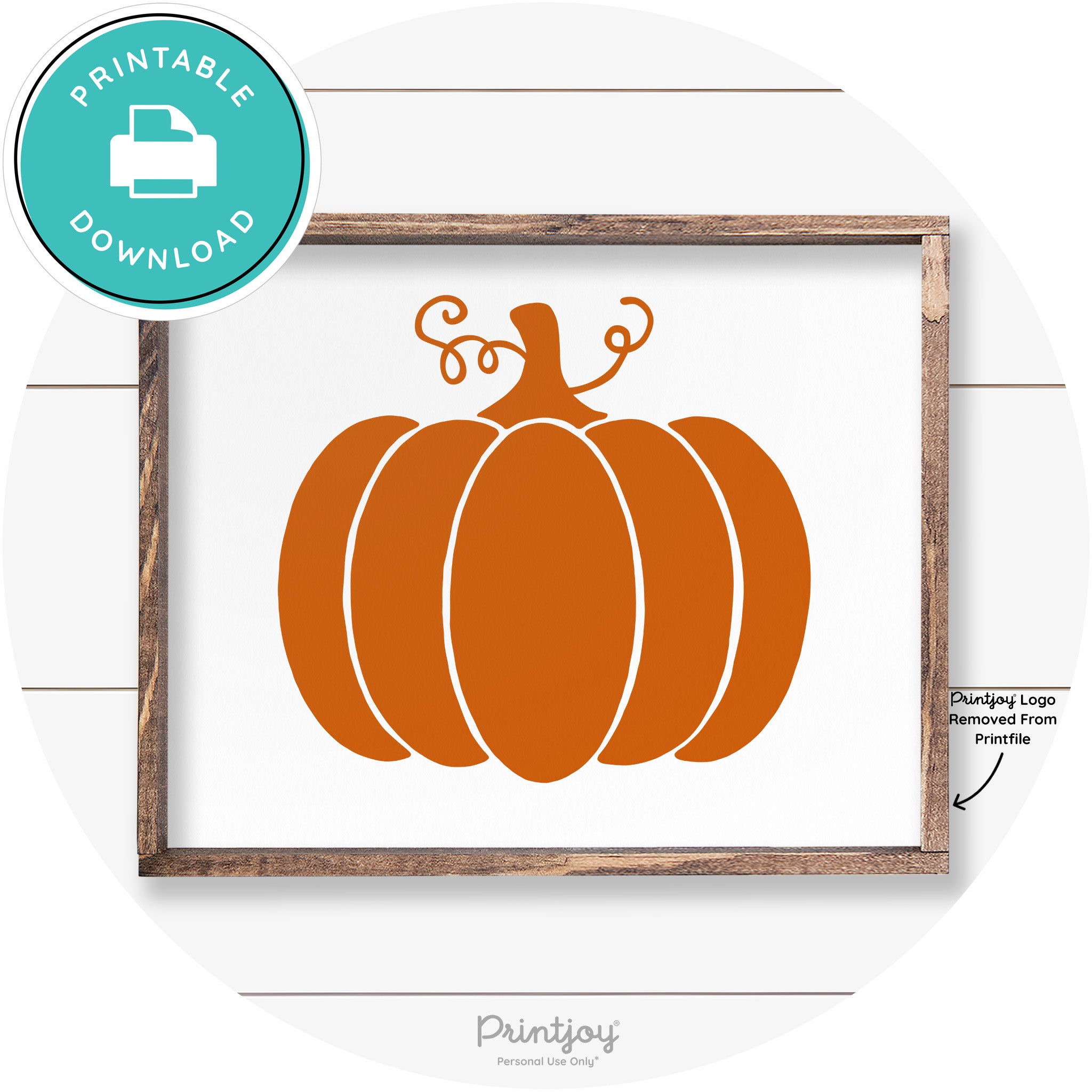 Pumpkin Thanksgiving Cute Farmhouse Wall Art Decor Free Printable