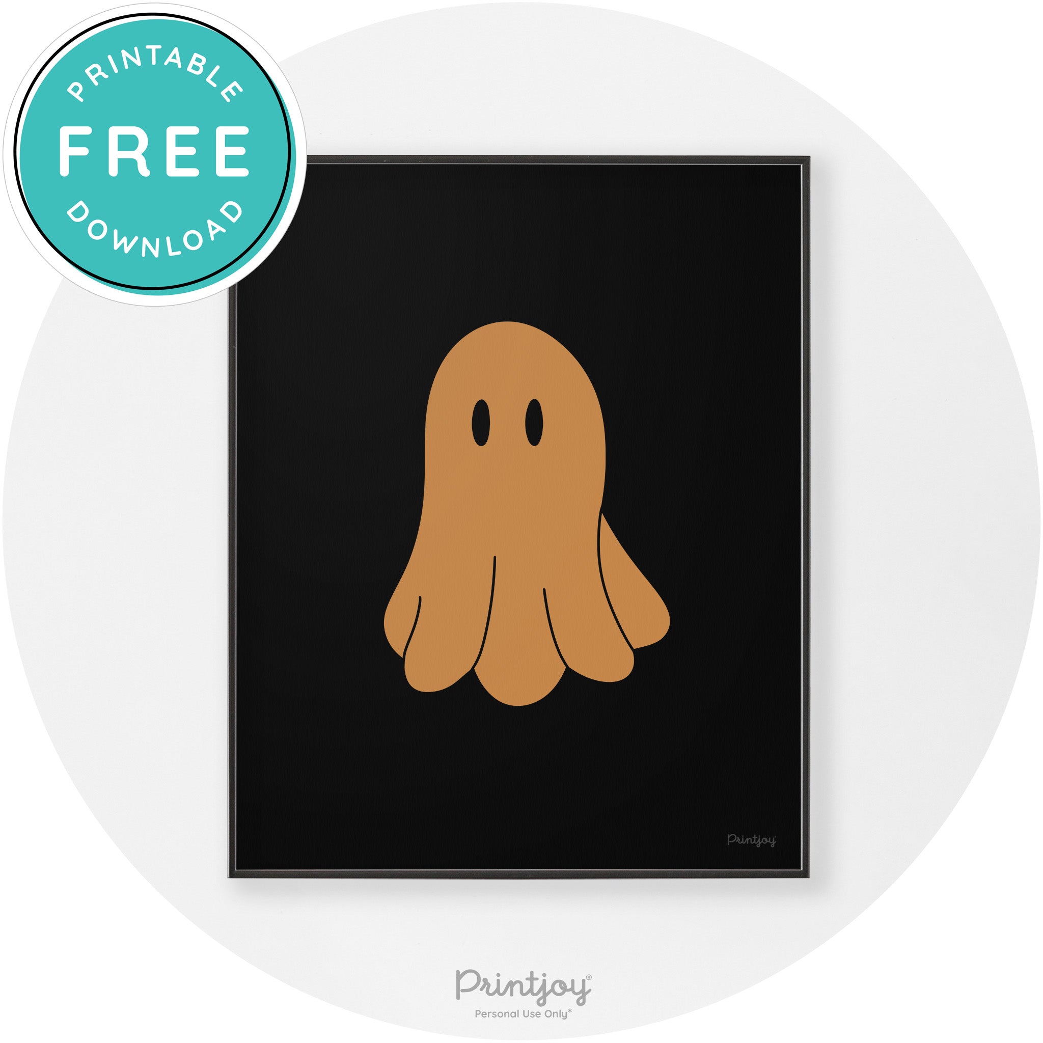 Halloween Cute Ghost Modern Chic Wall Art Decor Printable
