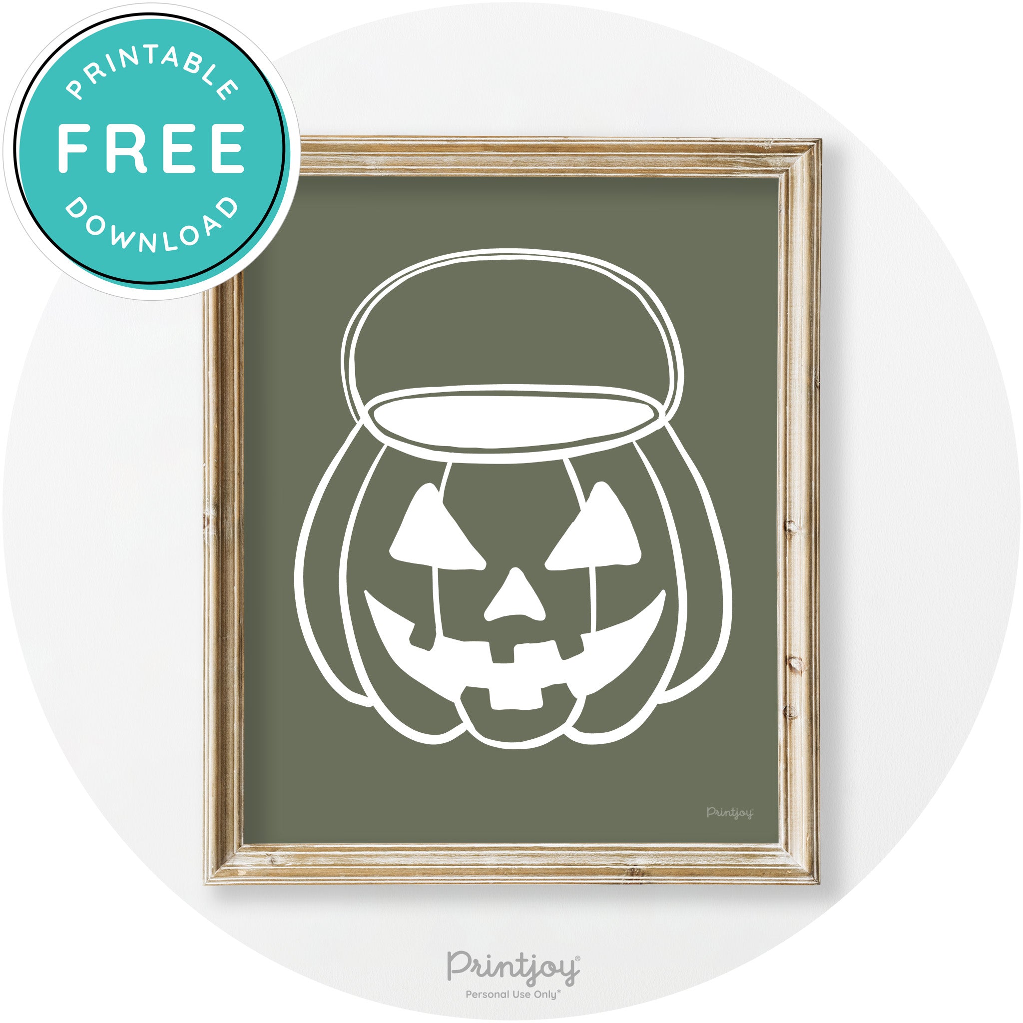 Jack O Lantern Treat Bucket Vintage Halloween Wall Art Free Printable