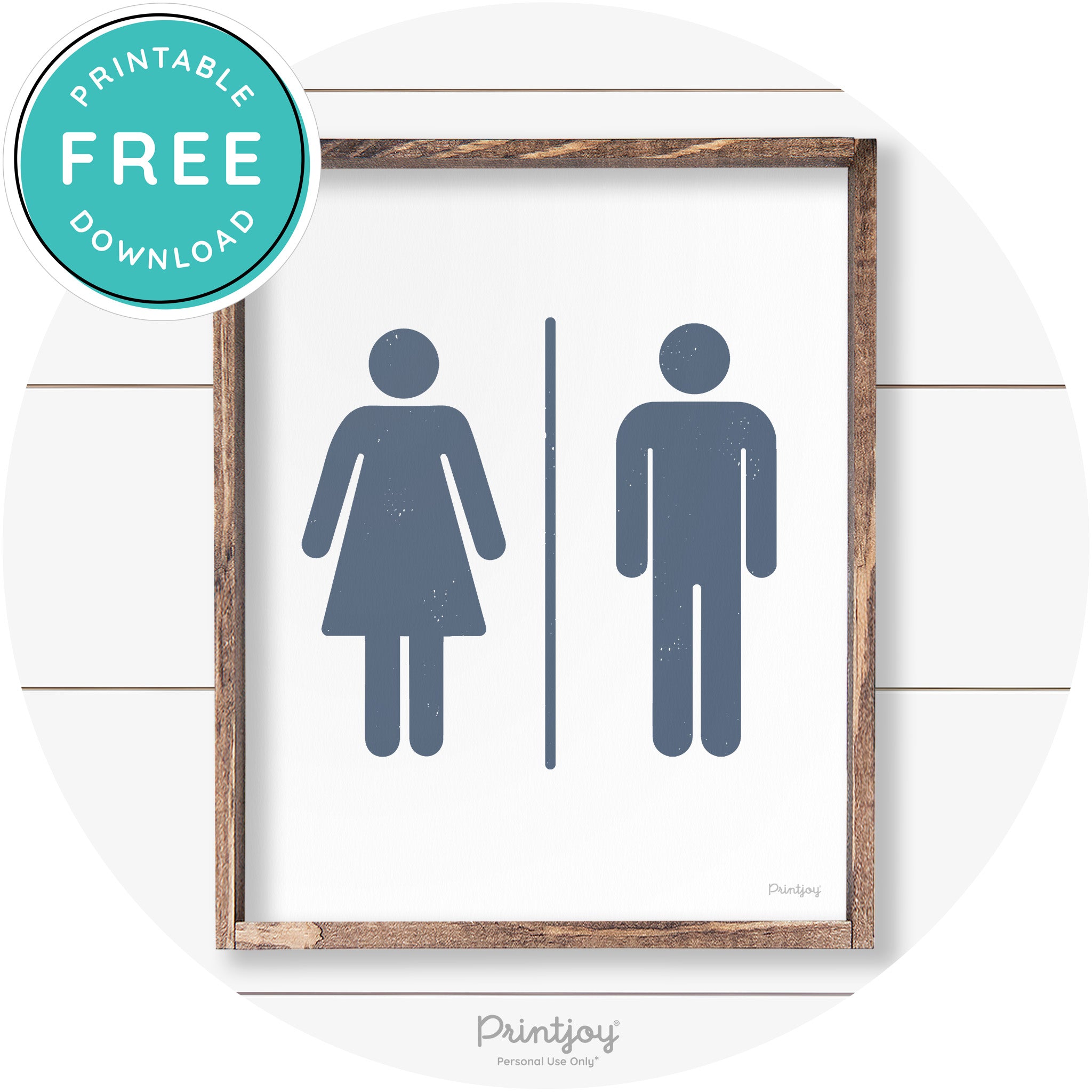 Restroom Sign Womens Mens Bathroom Farmhouse Art Free Printable