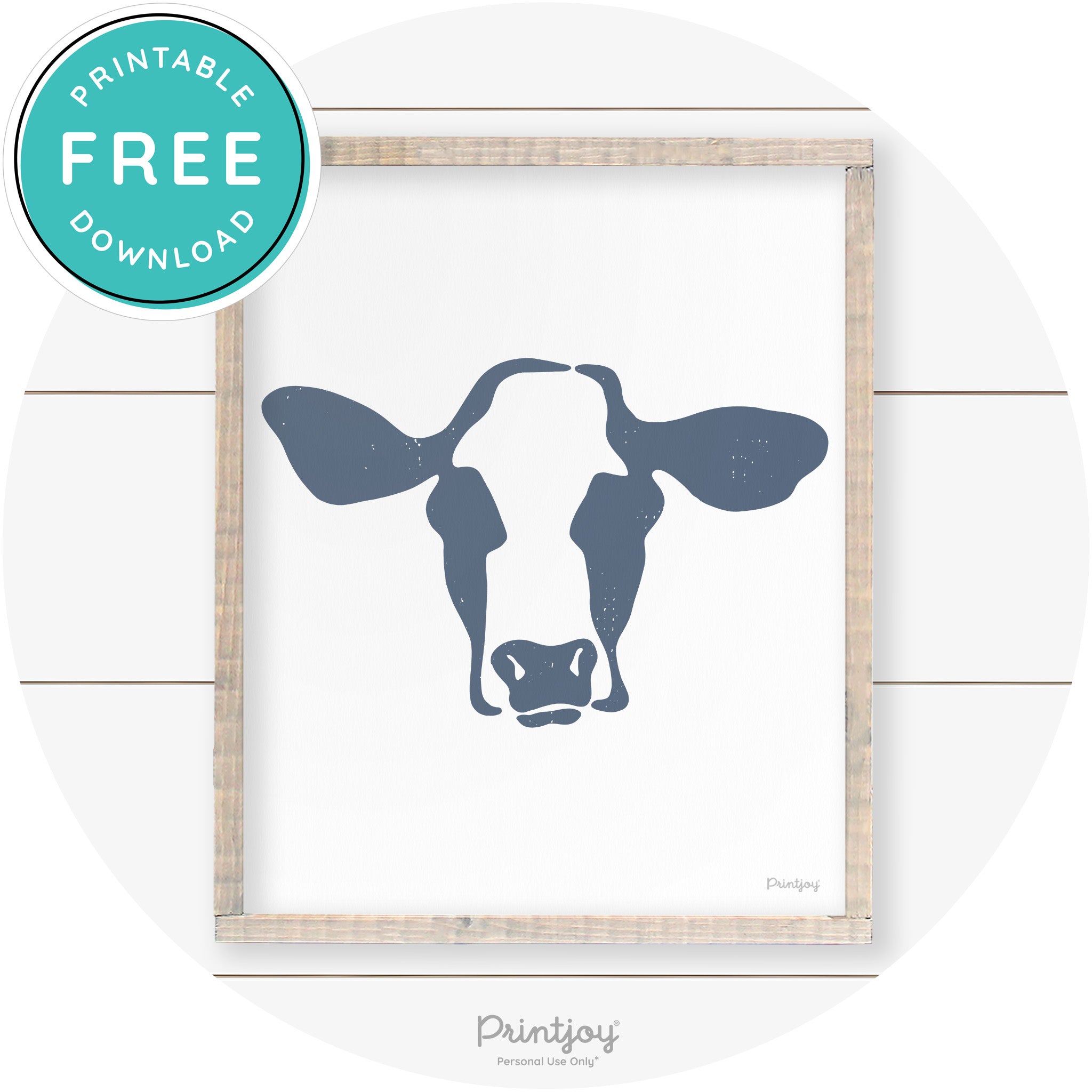 Cow Rustic Farmhouse Living Room Wall Art Decor Free Printable