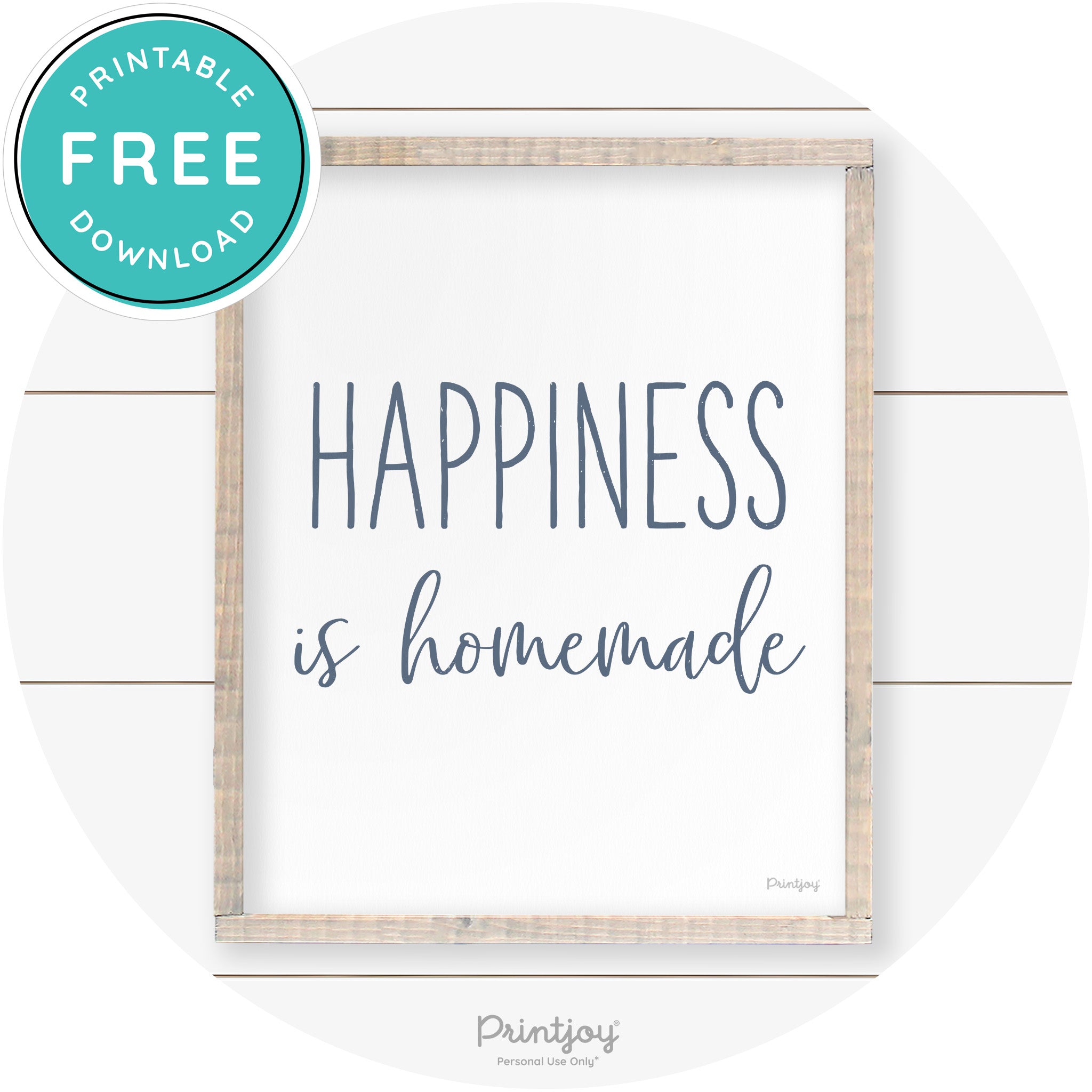Happiness Is Homemade Kitchen Farmhouse Wall Art Free Printable