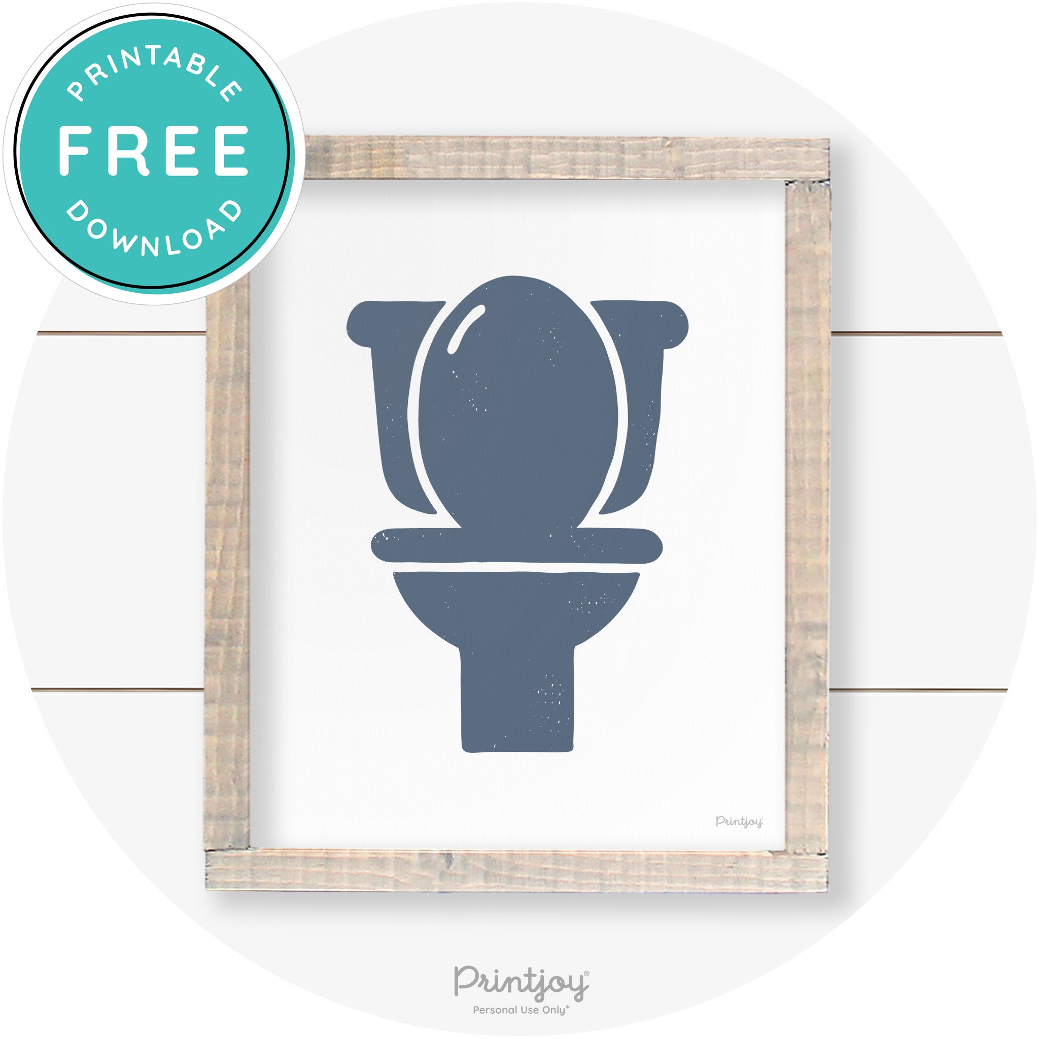 Toilet Seat Bathroom Sign Farmhouse Wall Art Decor Free Printable