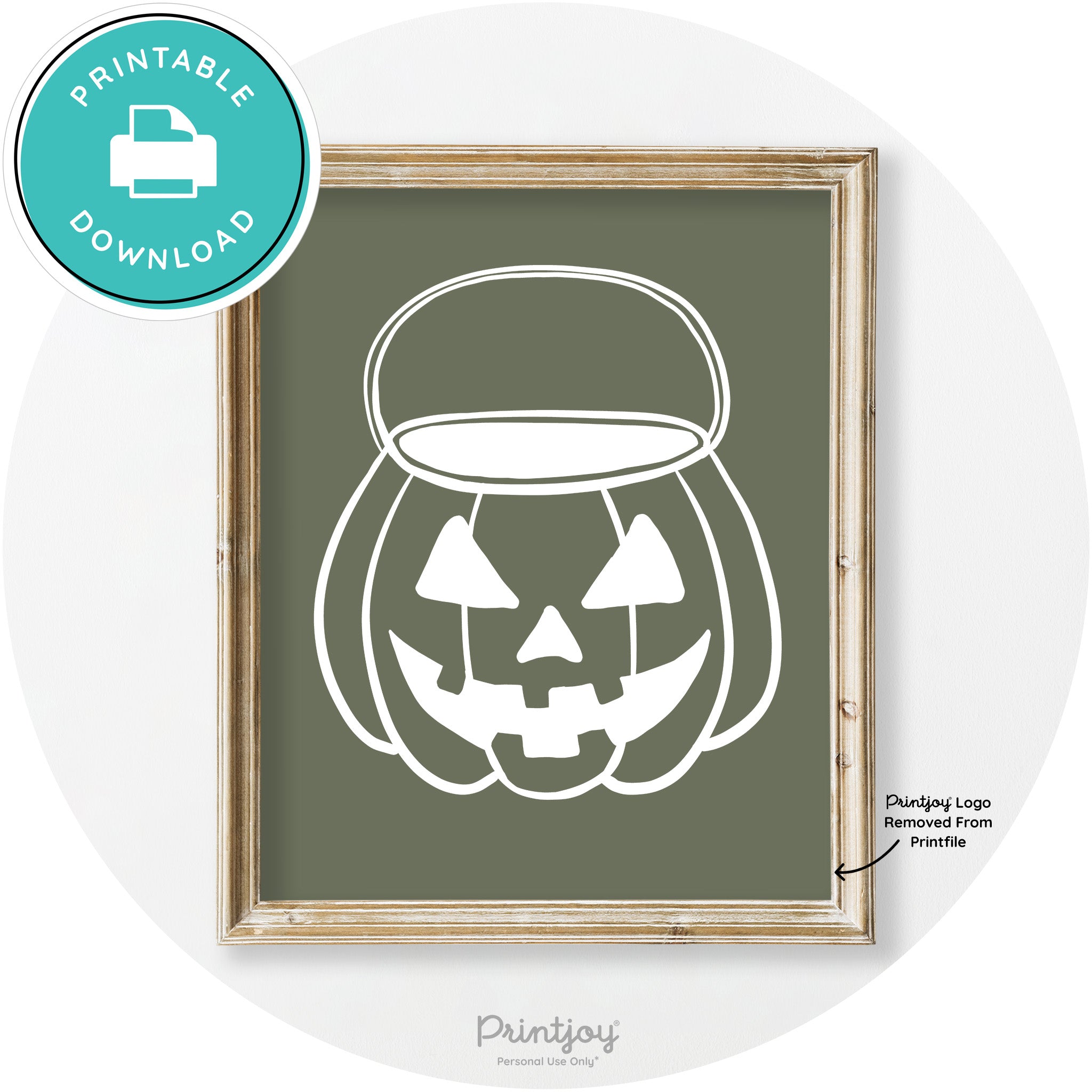 Jack O Lantern Treat Bucket Vintage Halloween Wall Art Free Printable