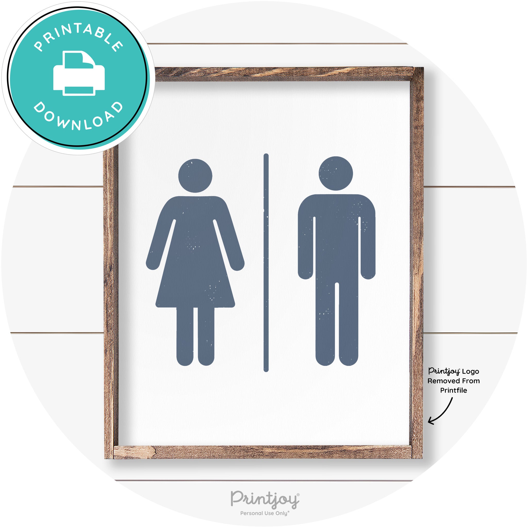 Restroom Sign Womens Mens Bathroom Farmhouse Art Free Printable