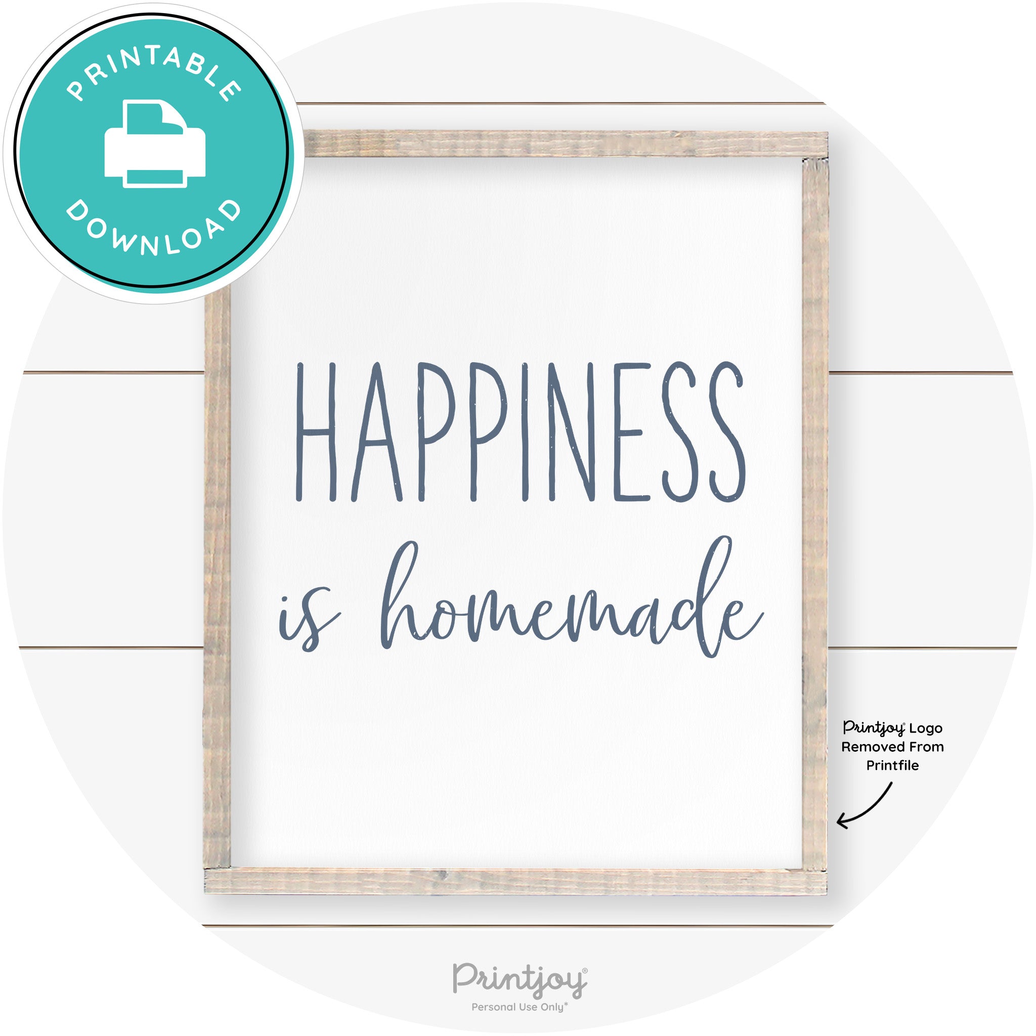 Happiness Is Homemade Kitchen Farmhouse Wall Art Free Printable