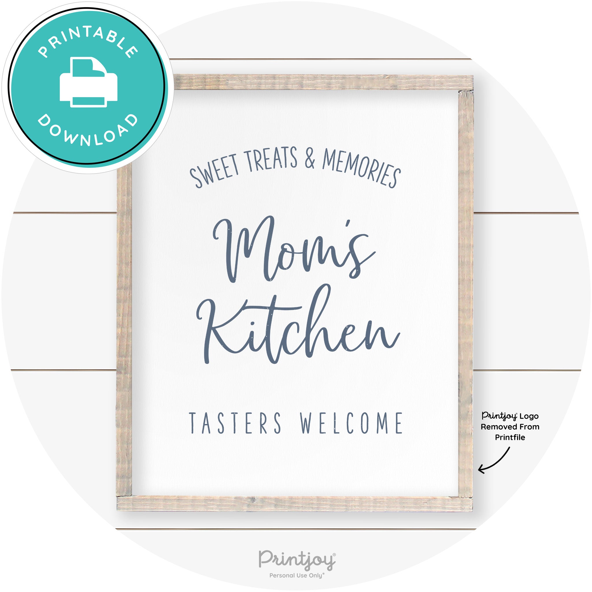 Mom's Kitchen Tasters Welcome Farmhouse Wall Art Free Printable