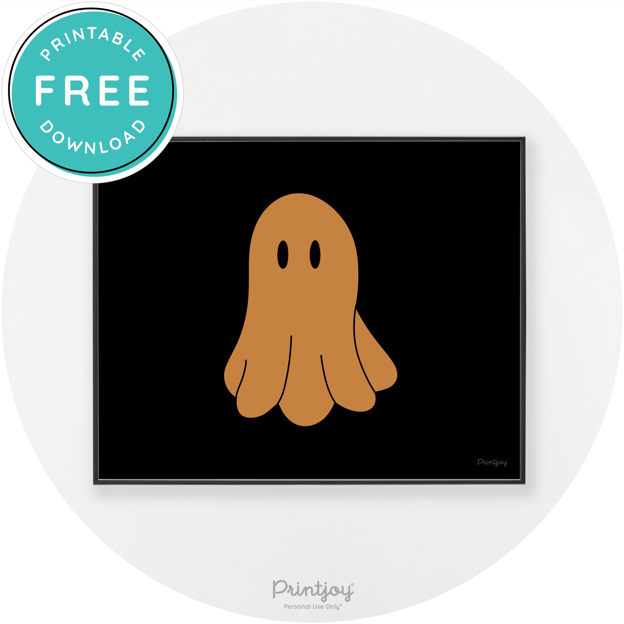 Halloween Cute Ghost Modern Chic Wall Art Decor Printable