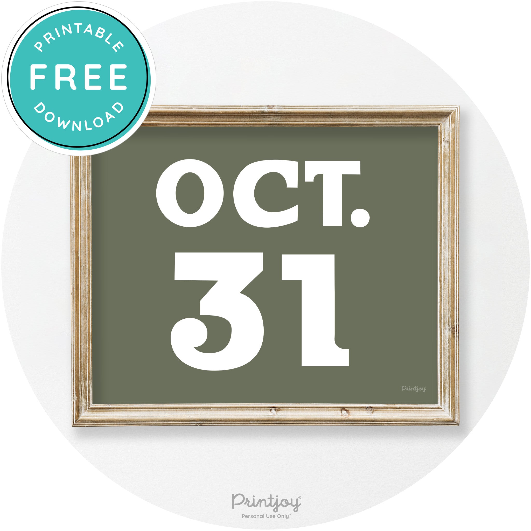 October 31 Halloween Day Vintage Halloween Wall Art Free Printable