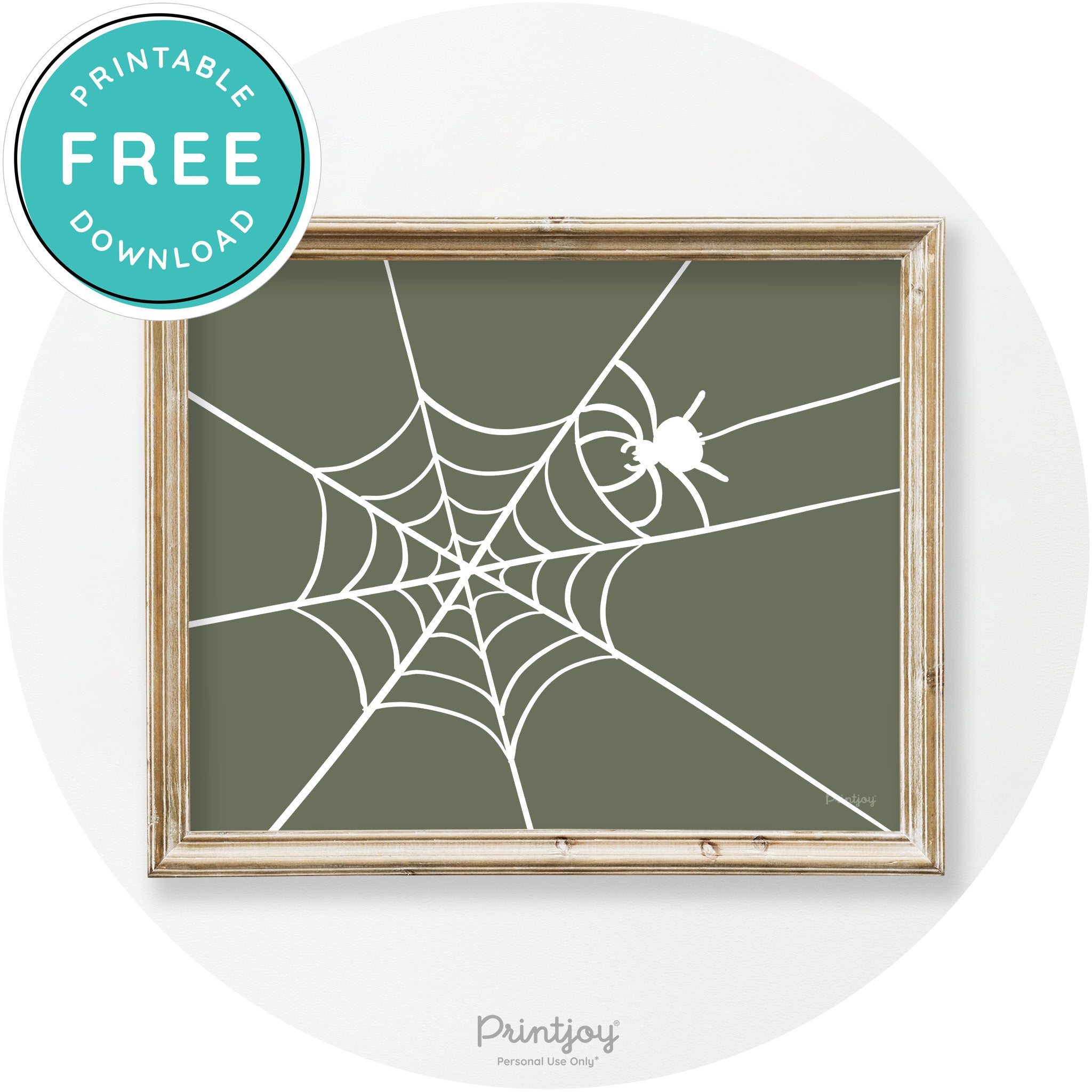 Halloween Spider Web Modern Vintage Wall Art Free Printable