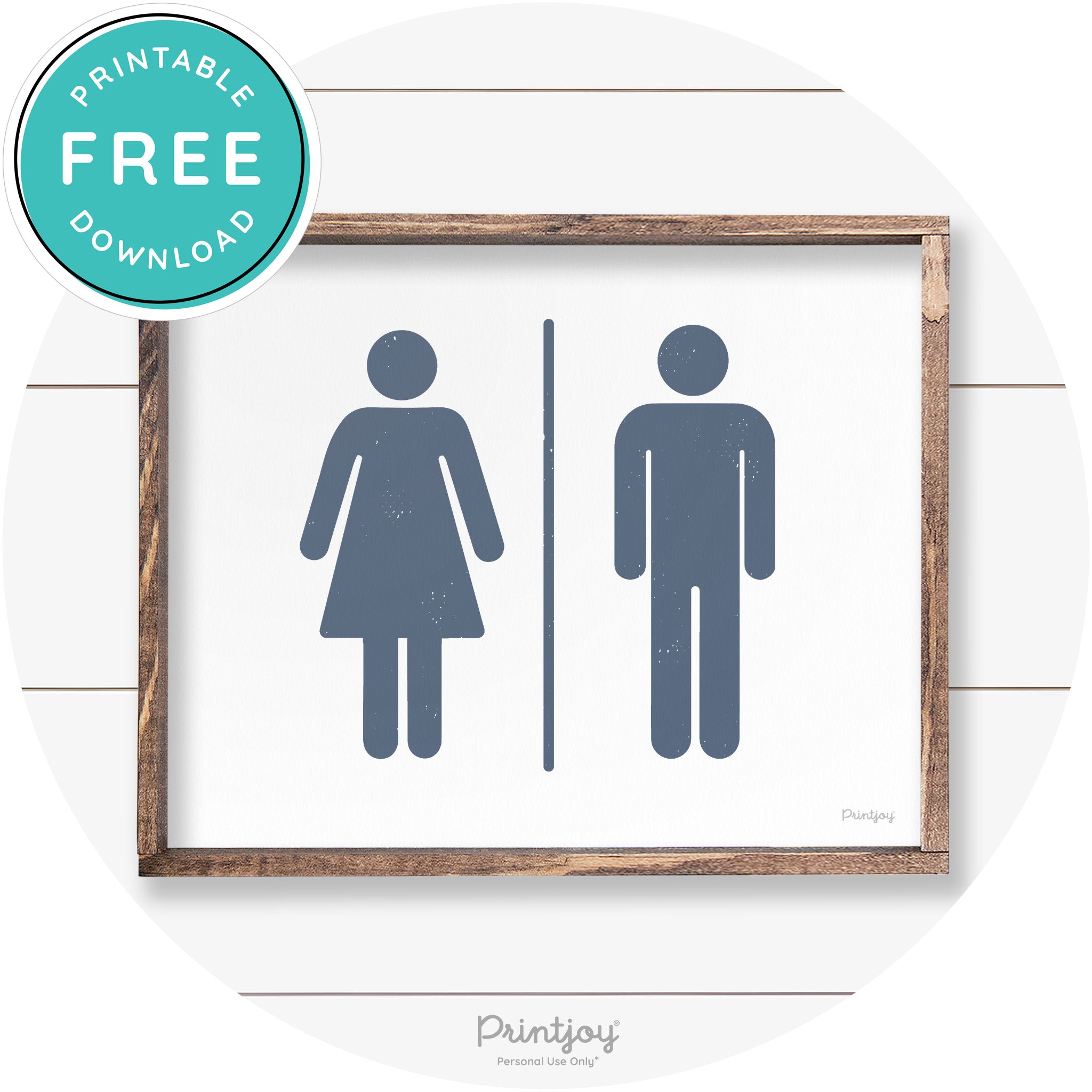 Restroom Sign Womens Mens Bathroom Farmhouse Art Free Printable