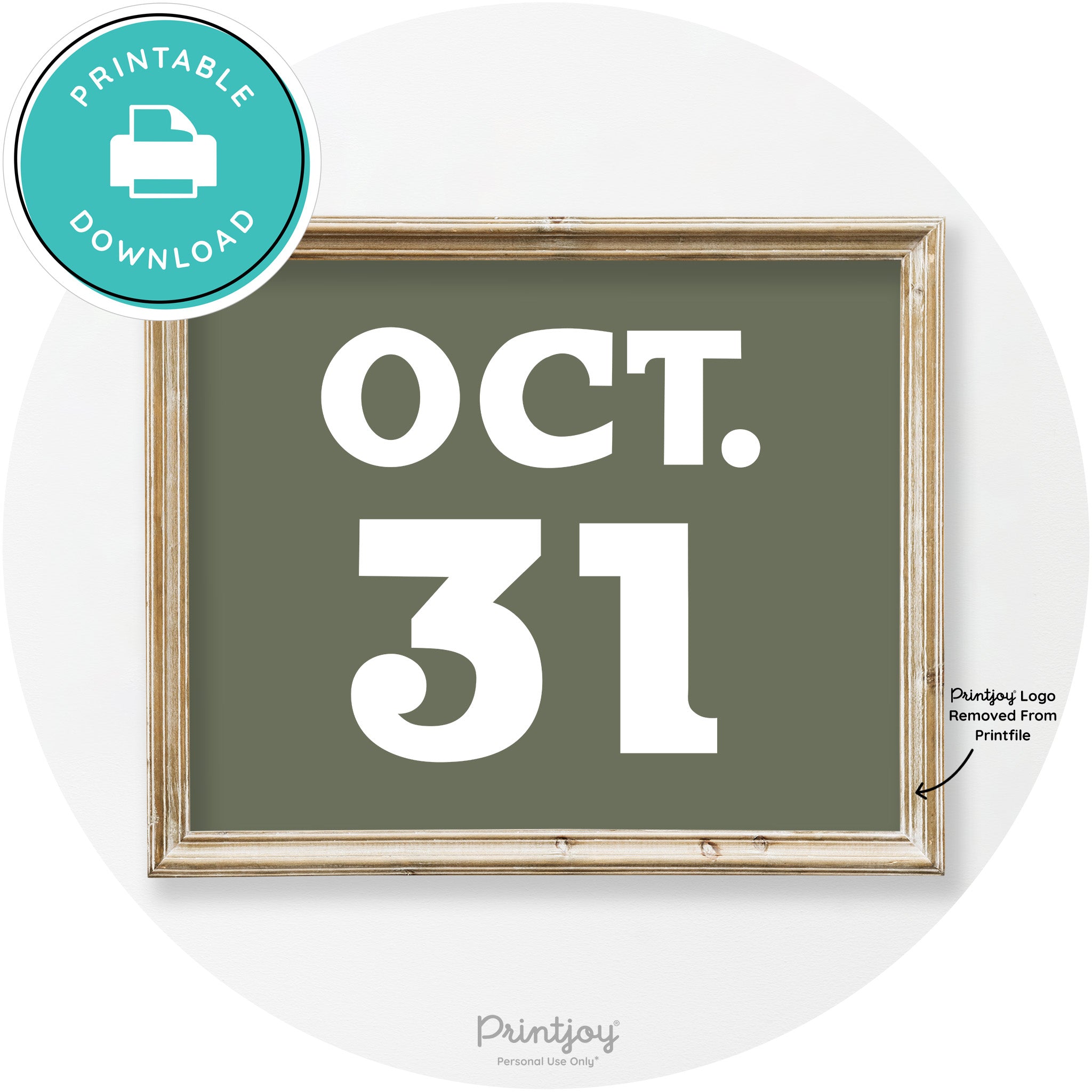 October 31 Halloween Day Vintage Halloween Wall Art Free Printable