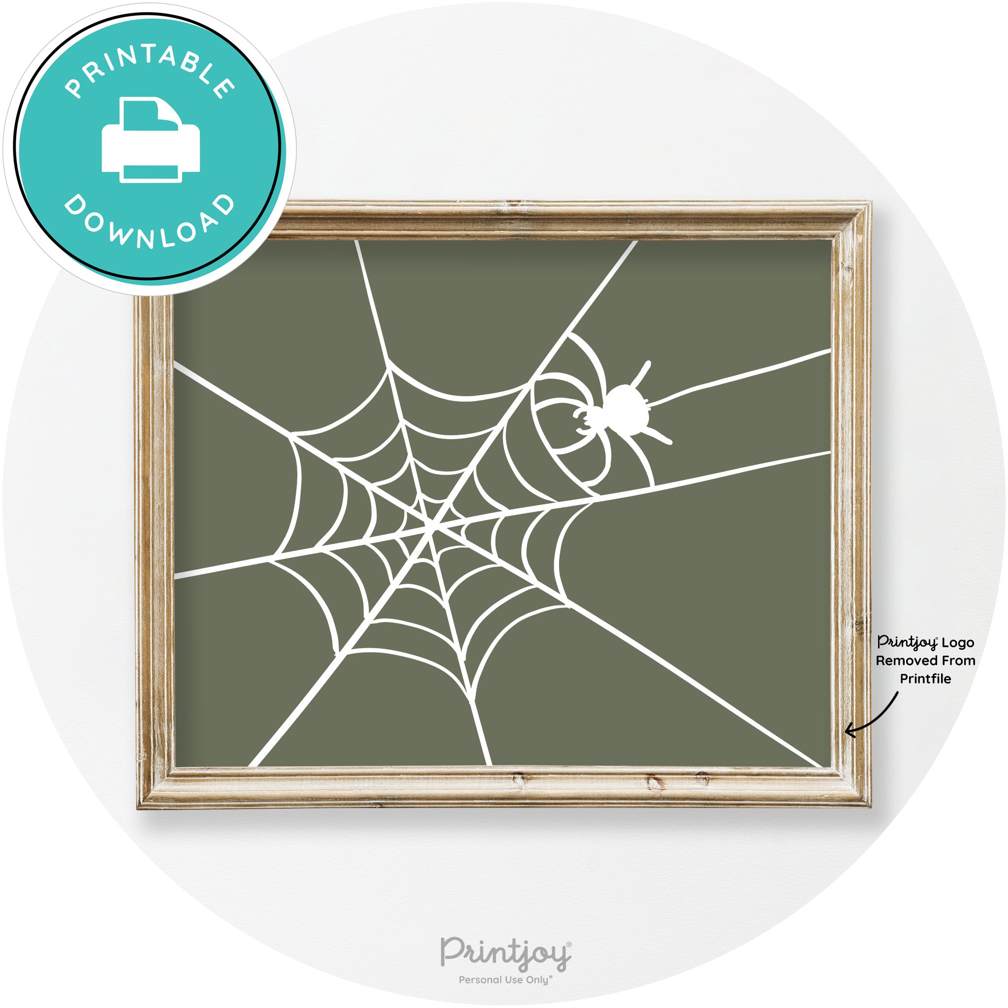 Halloween Spider Web Modern Vintage Wall Art Free Printable