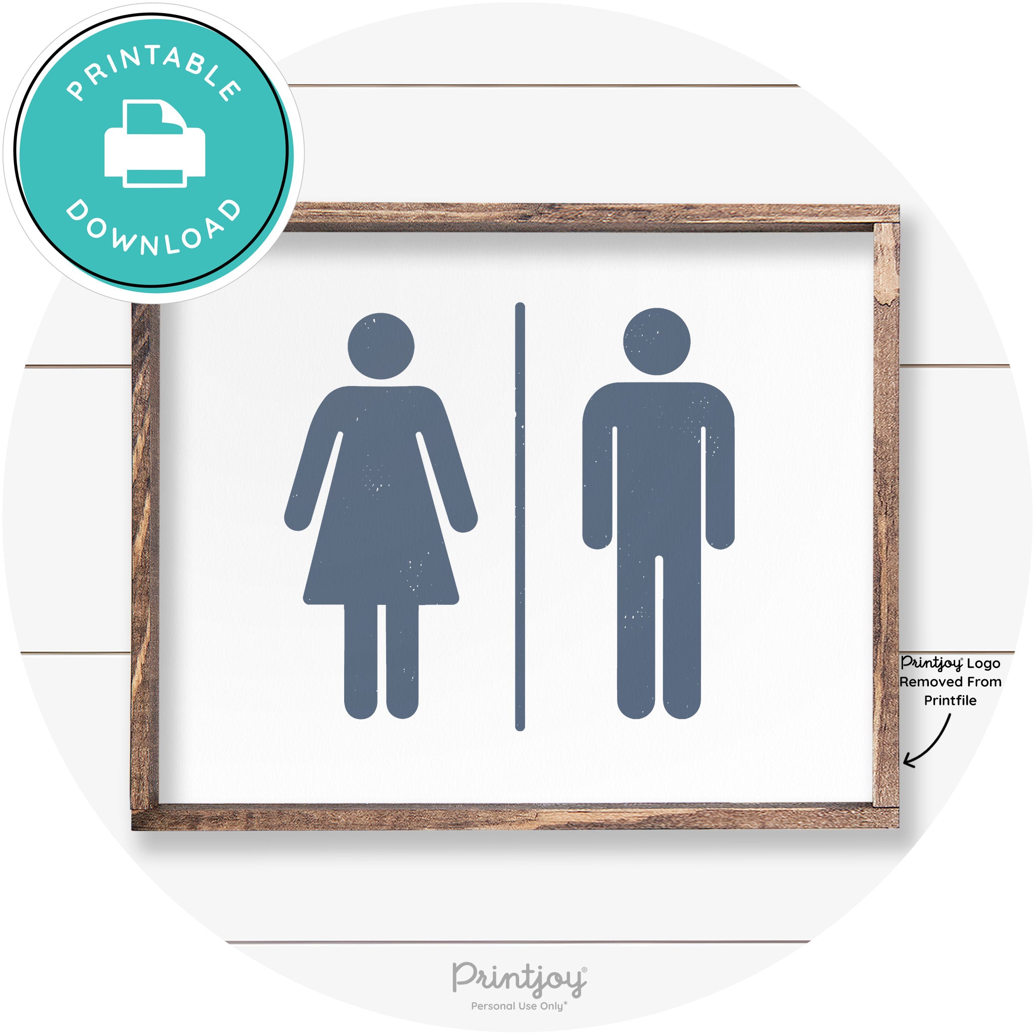 Restroom Sign Womens Mens Bathroom Farmhouse Art Free Printable