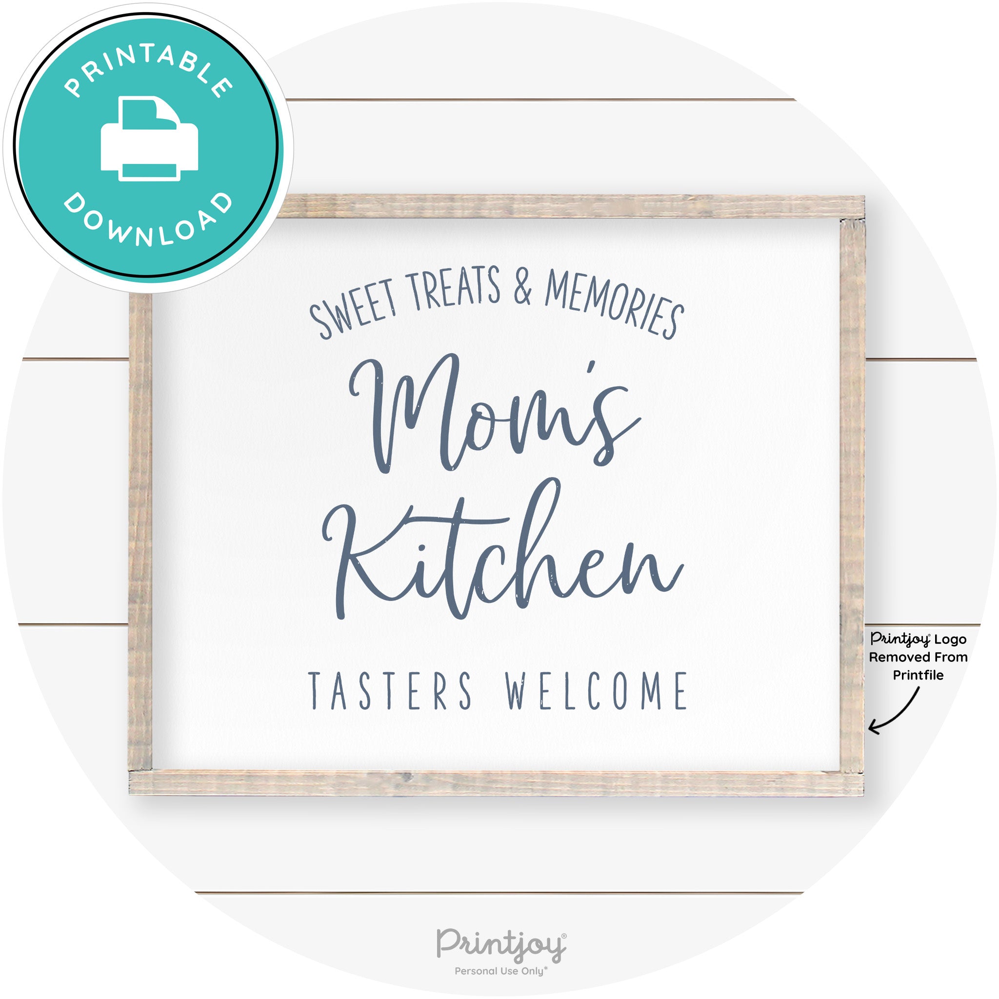 Mom's Kitchen Tasters Welcome Farmhouse Wall Art Free Printable
