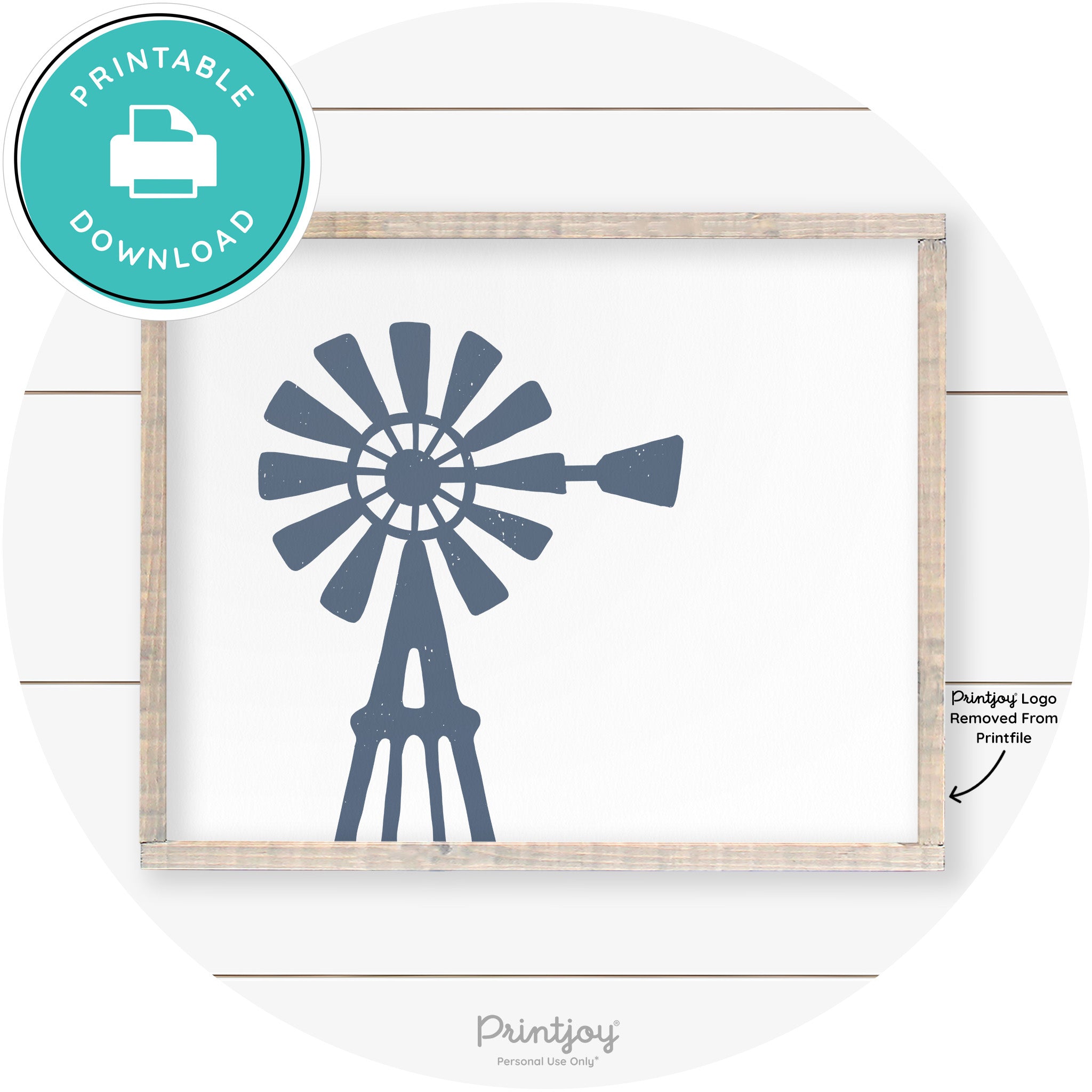 Windmill Rustic Farmhouse Living Room Wall Art Decor Free Printable