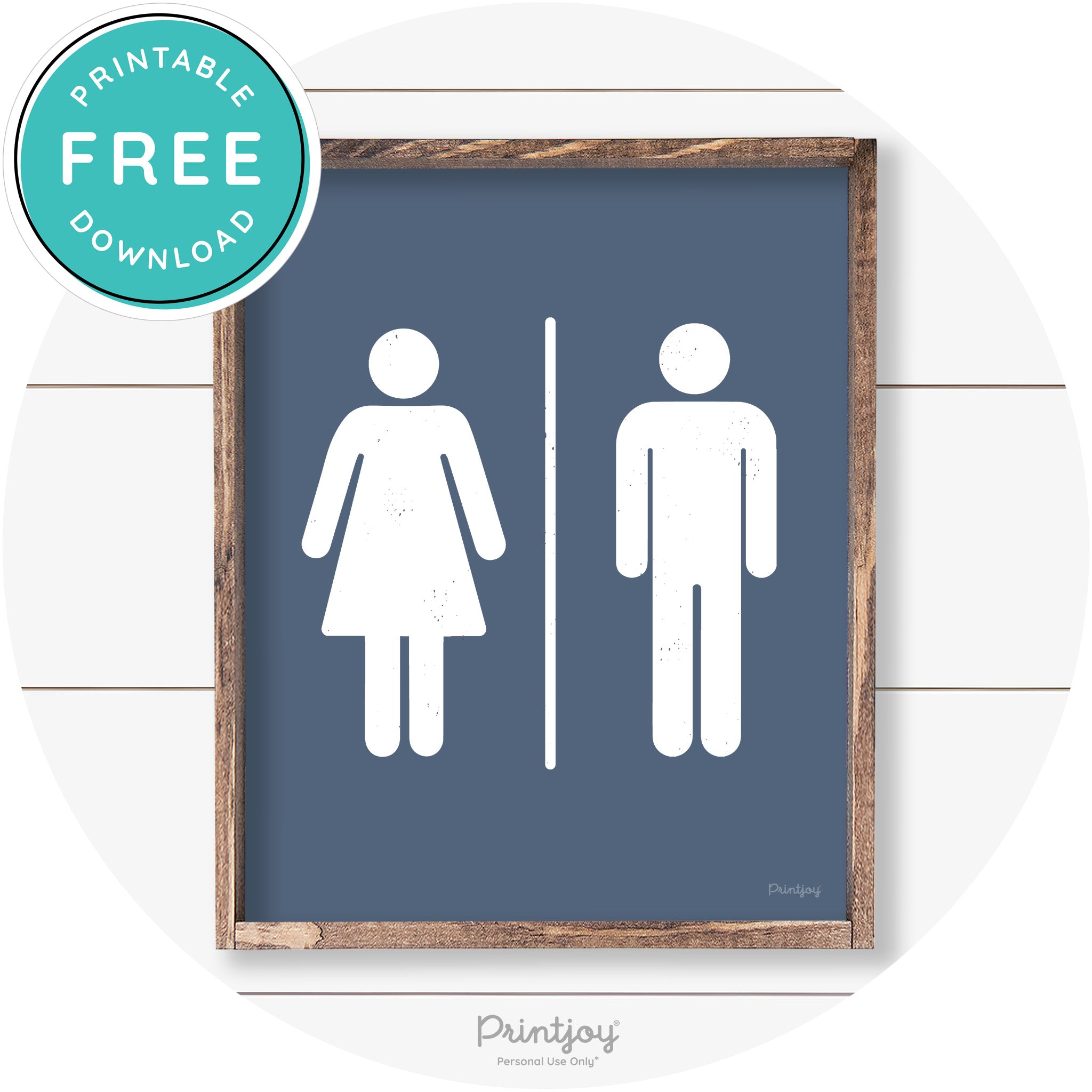 Restroom Sign Womens Mens Bathroom Farmhouse Art Free Printable