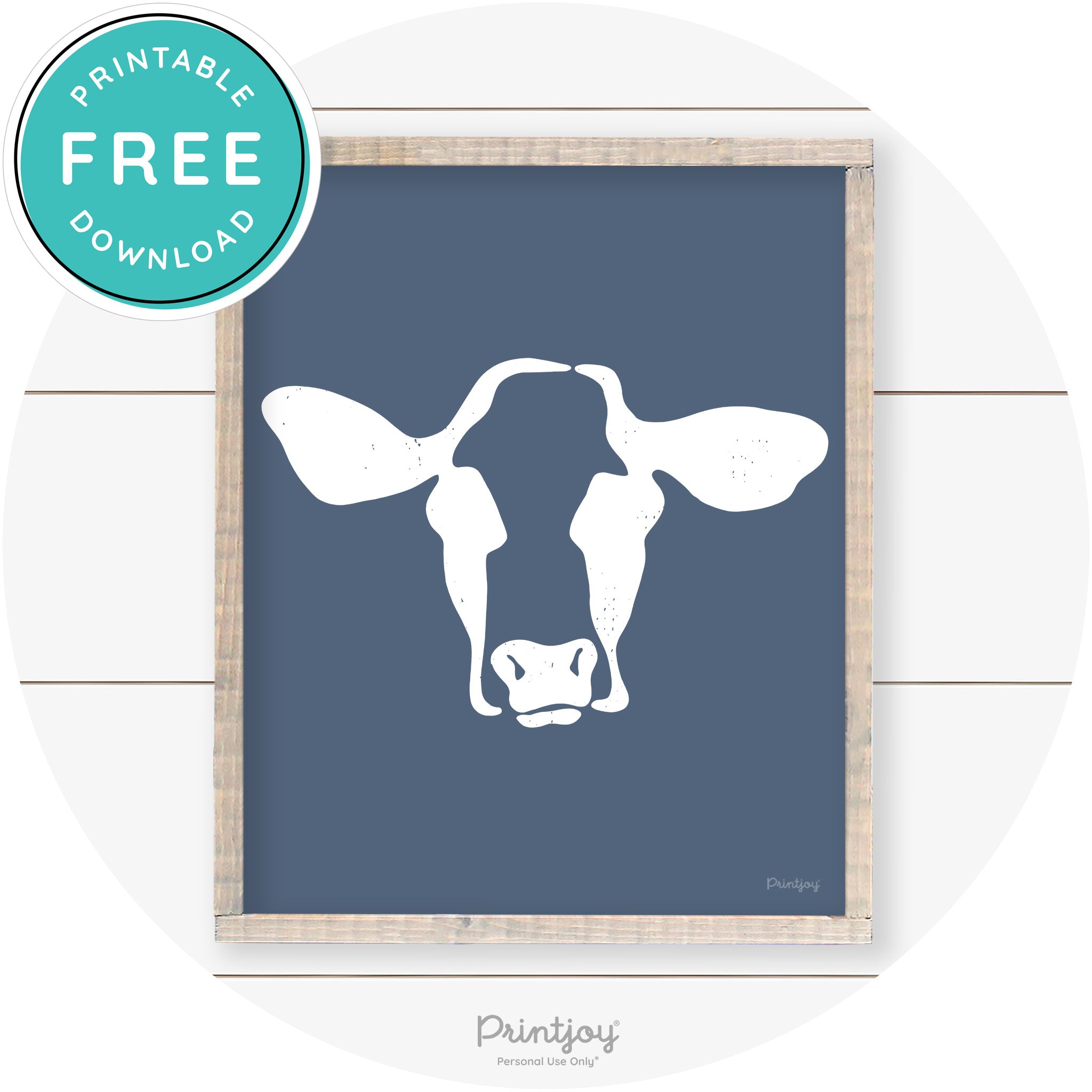 Cow Rustic Farmhouse Living Room Wall Art Decor Free Printable