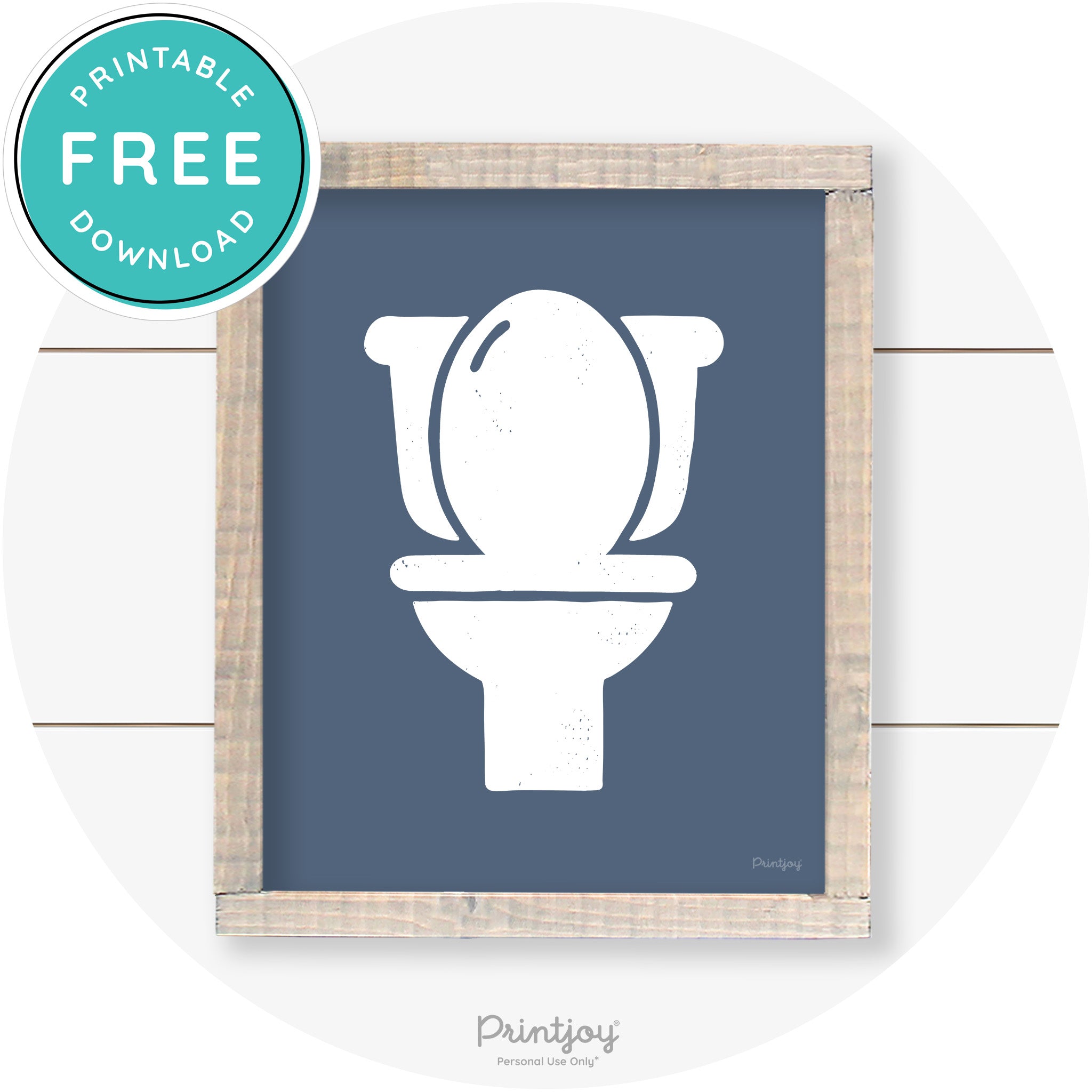 Toilet Seat Bathroom Sign Farmhouse Wall Art Decor Free Printable