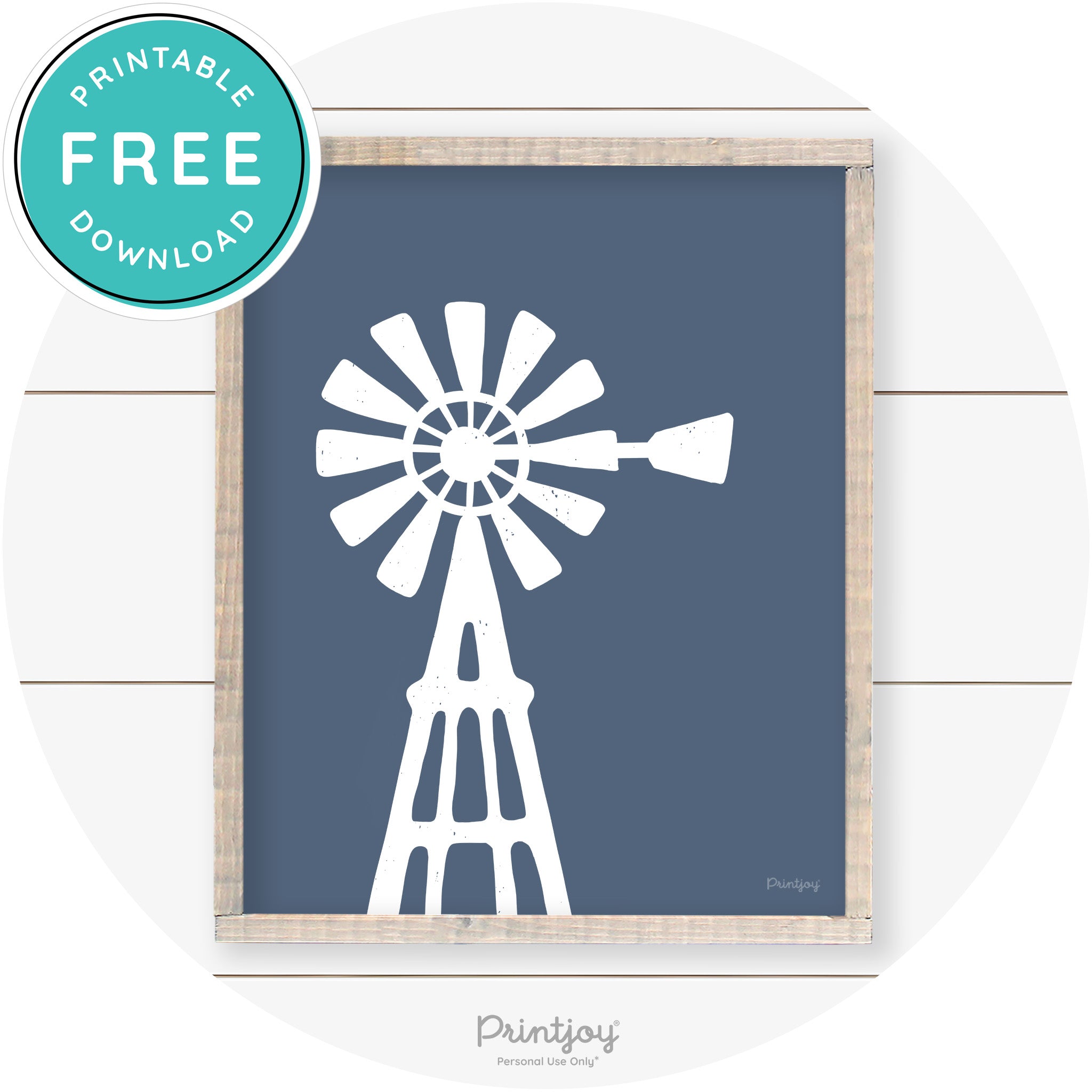 Windmill Rustic Farmhouse Living Room Wall Art Decor Free Printable