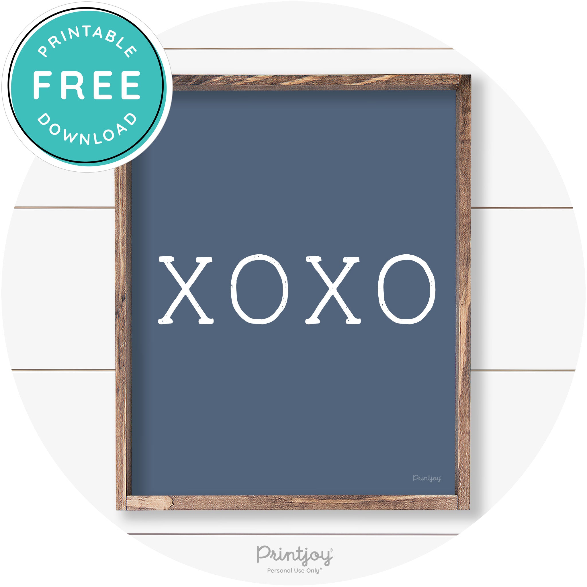 Xoxo Cute Couples Love Modern Farmhouse Wall Art Free Printable