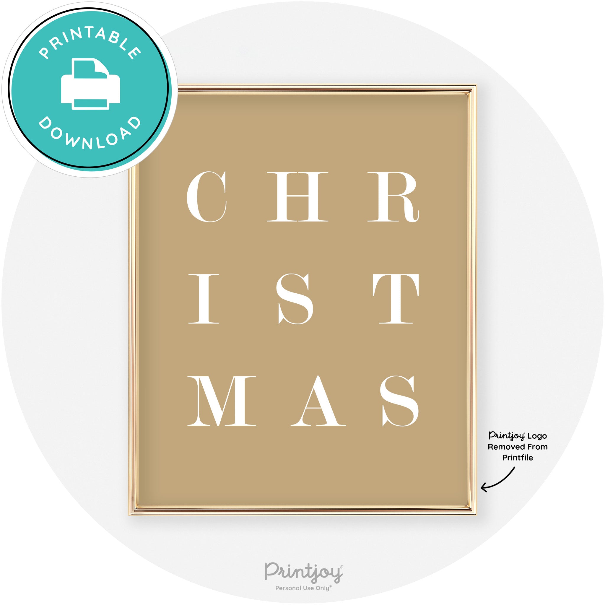 Christmas Typography Cute Modern Chic Decor Wall Art Free Printable