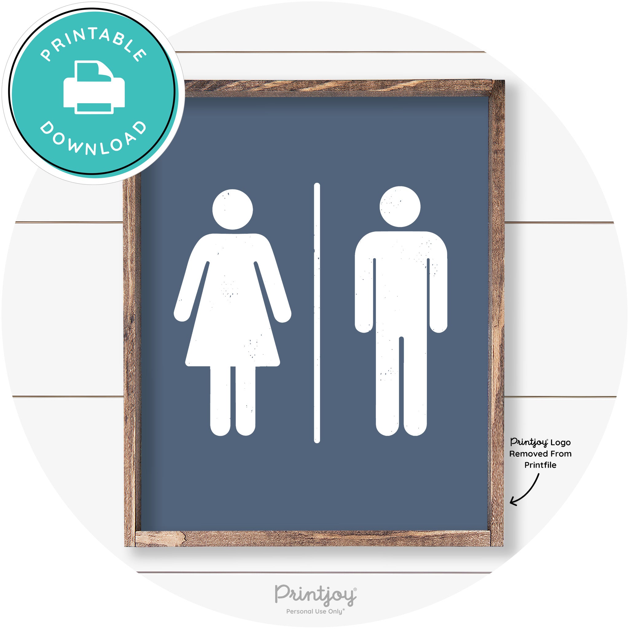 Restroom Sign Womens Mens Bathroom Farmhouse Art Free Printable