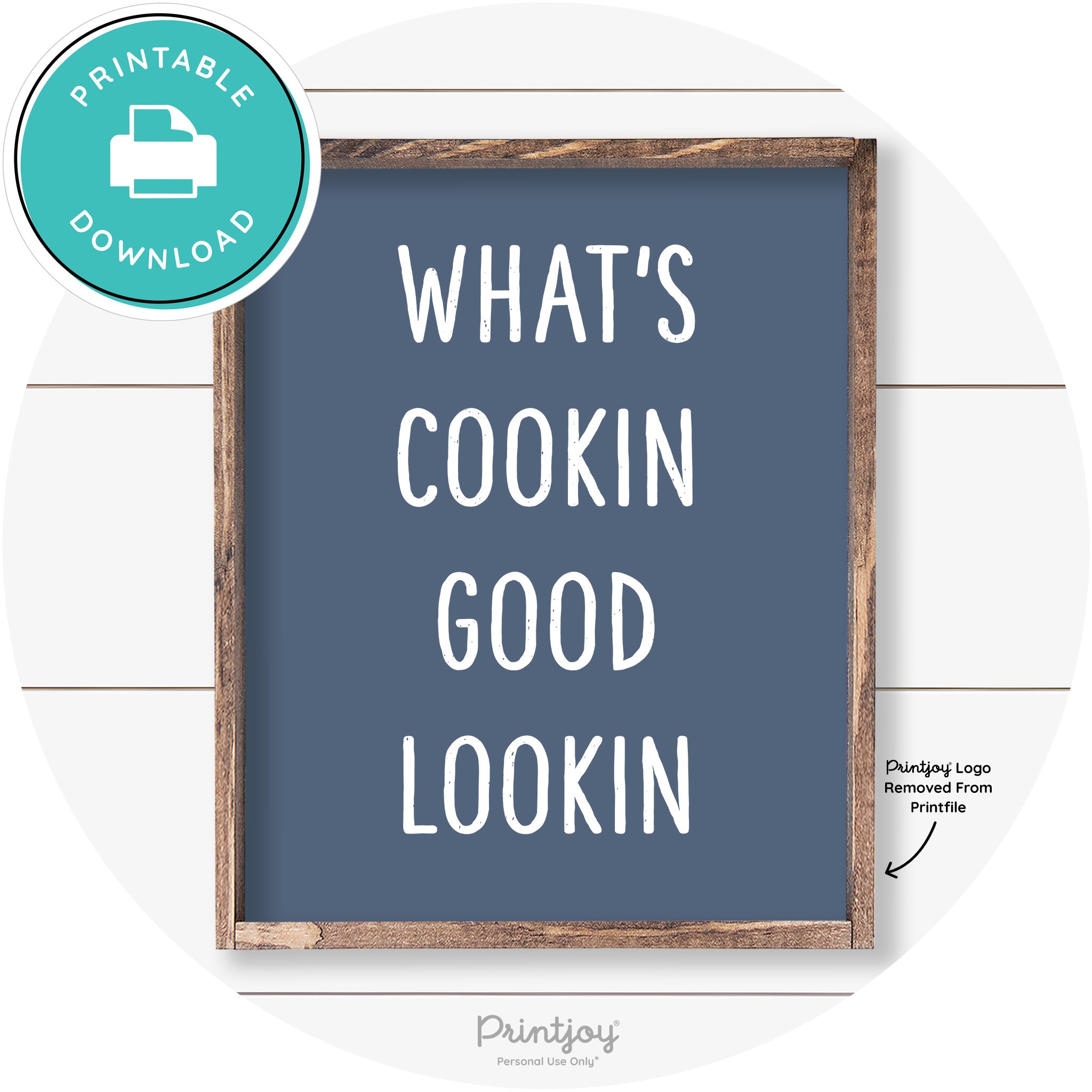 What's Cookin Good Lookin Farmhouse Kitchen Wall Art Free Printable