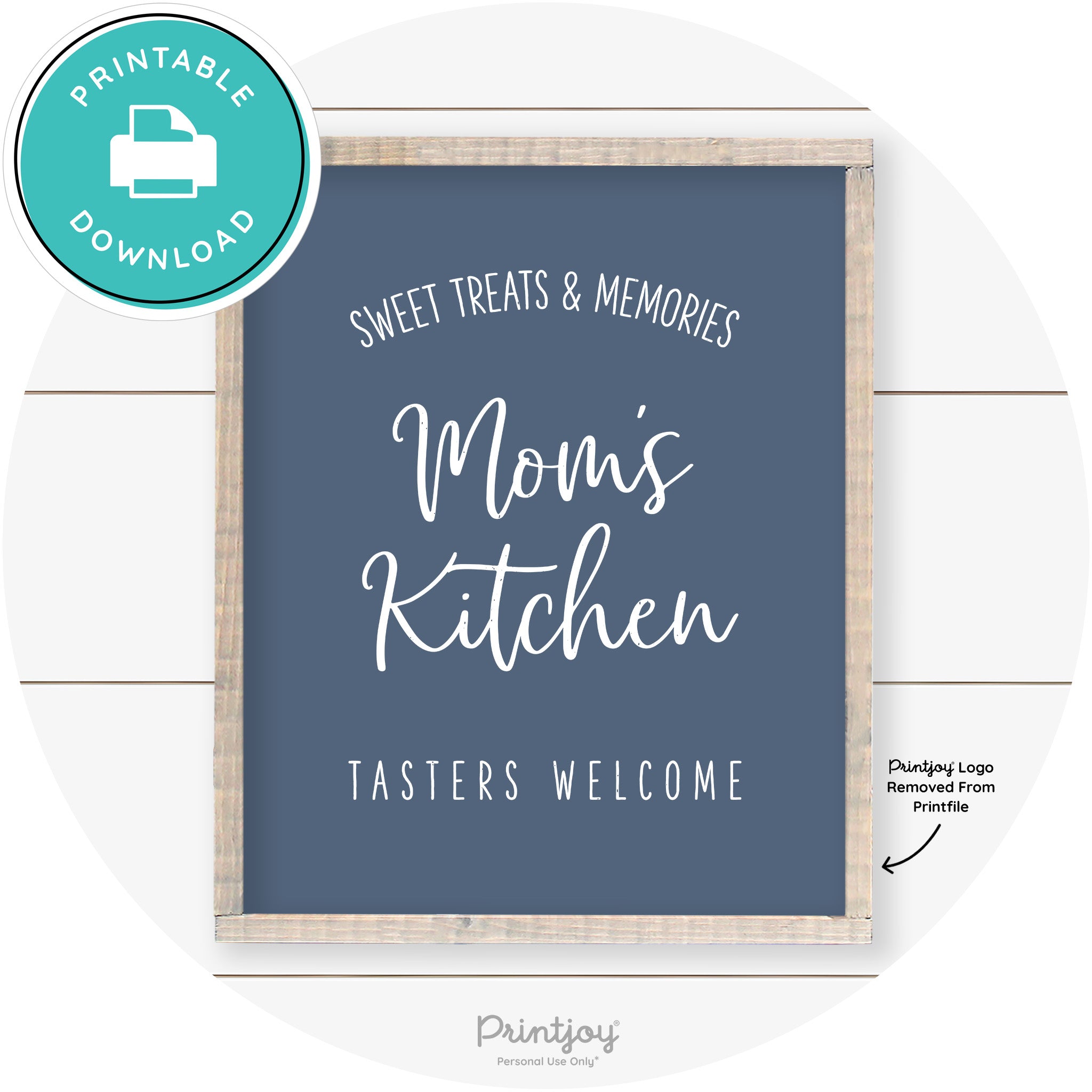 Mom's Kitchen Tasters Welcome Farmhouse Wall Art Free Printable